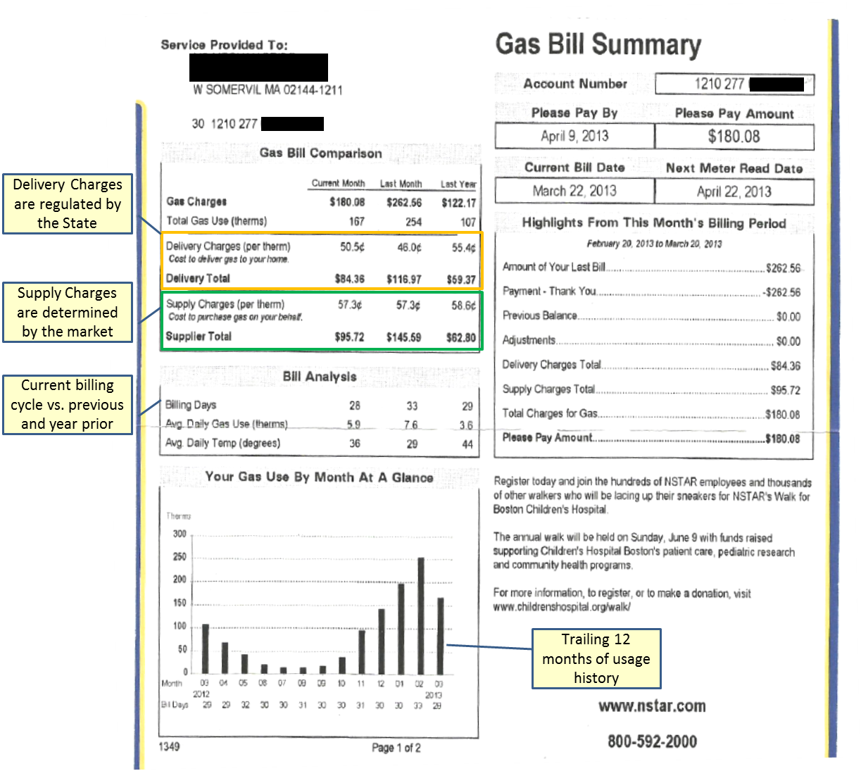 How to Read A Residential Gas Utility Bill — Energy Tariff Experts