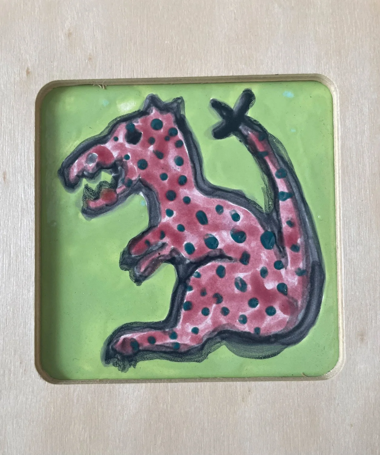 Dino - Glazed Framed Tile - AVALABLE