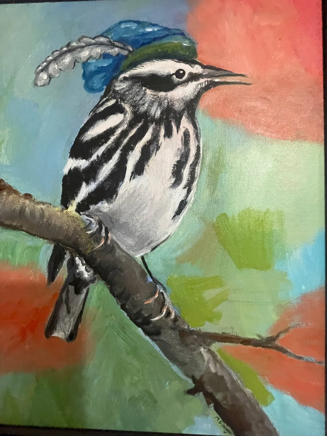 Young Dandy - Black & White Warbler - AVAILABLE