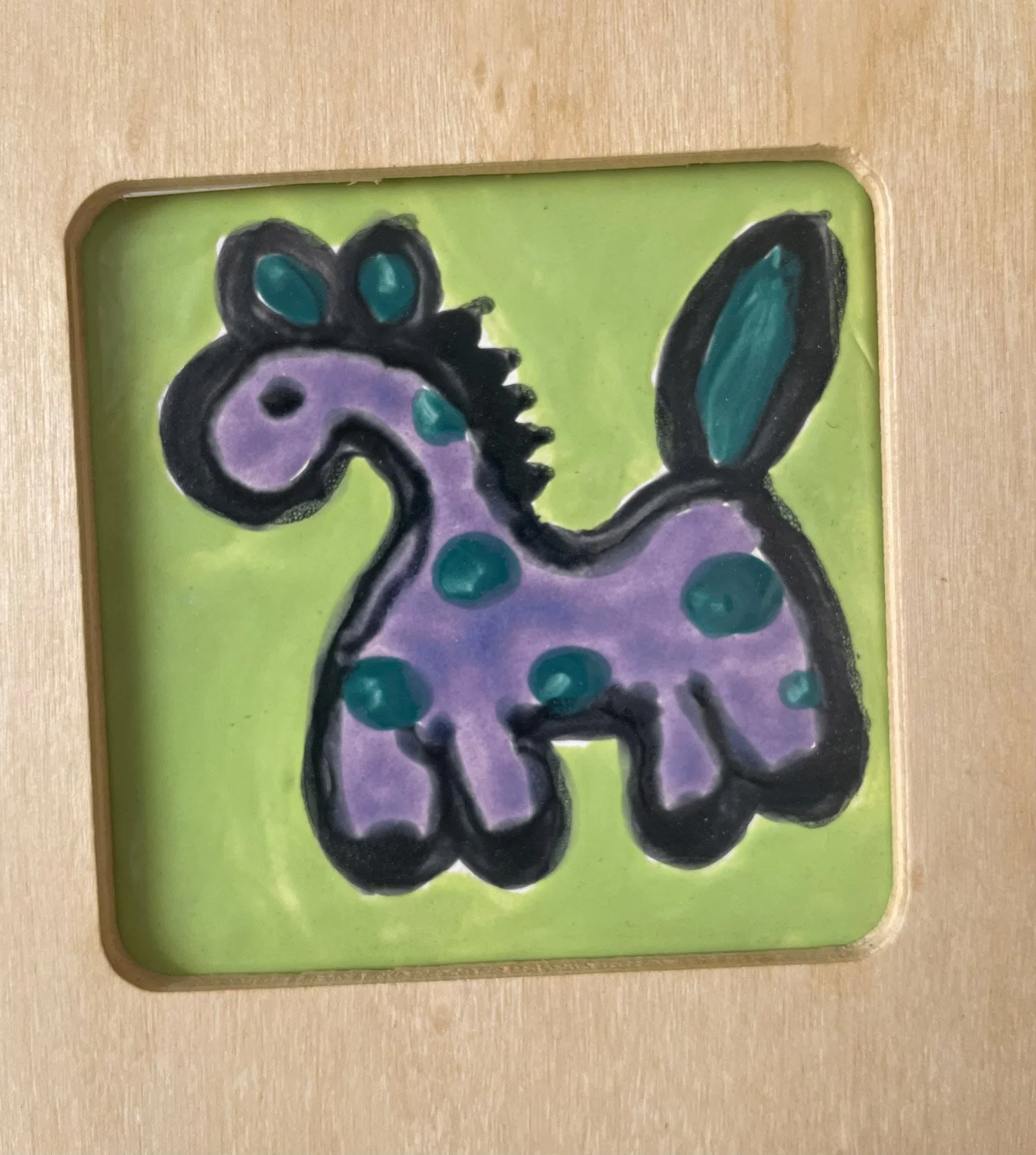 Pony - Glazed Framed Tile - AVALABLE