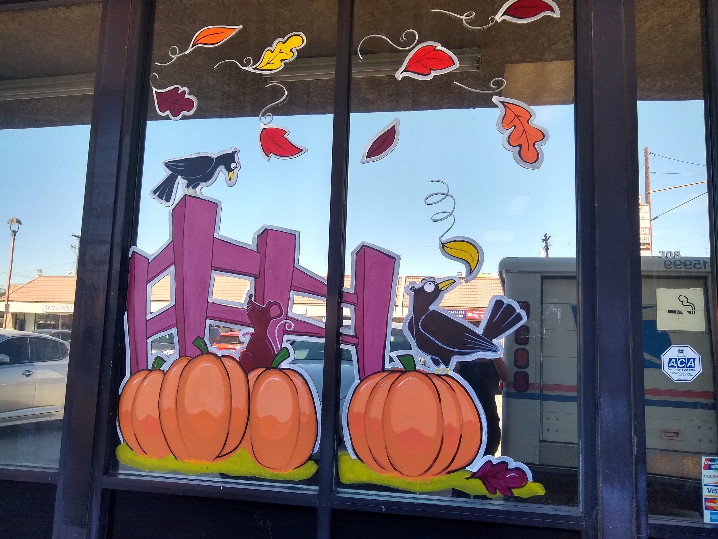 Autumn Window Painting by Pixeldorian