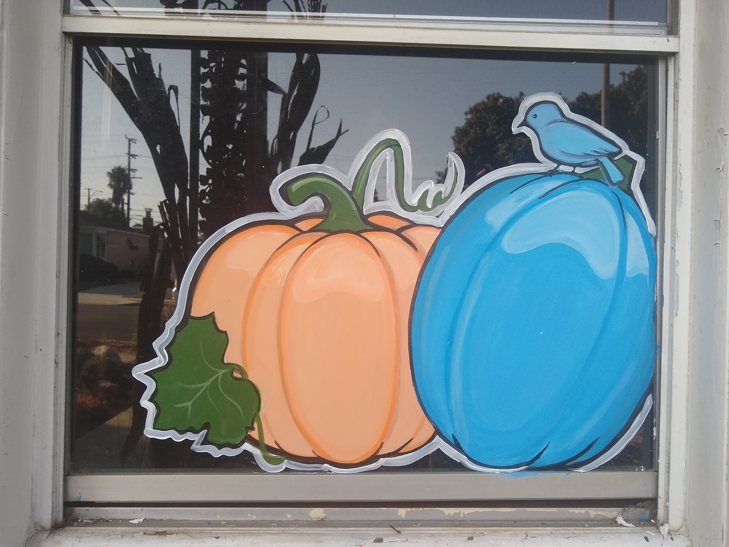 Thanksgiving Window Painting by Pixeldorian