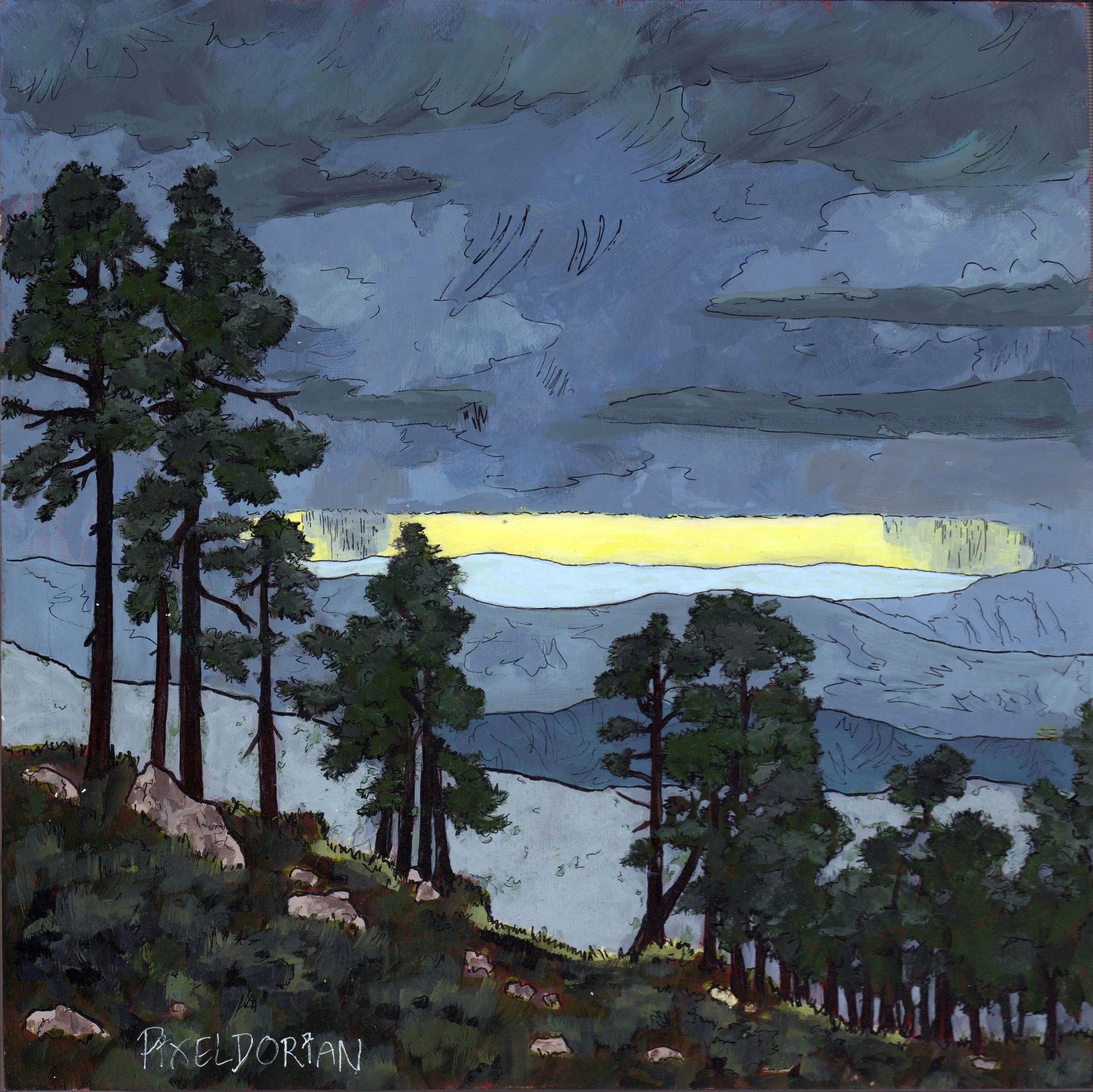 "Storm Brewing over Mount Lemmon"