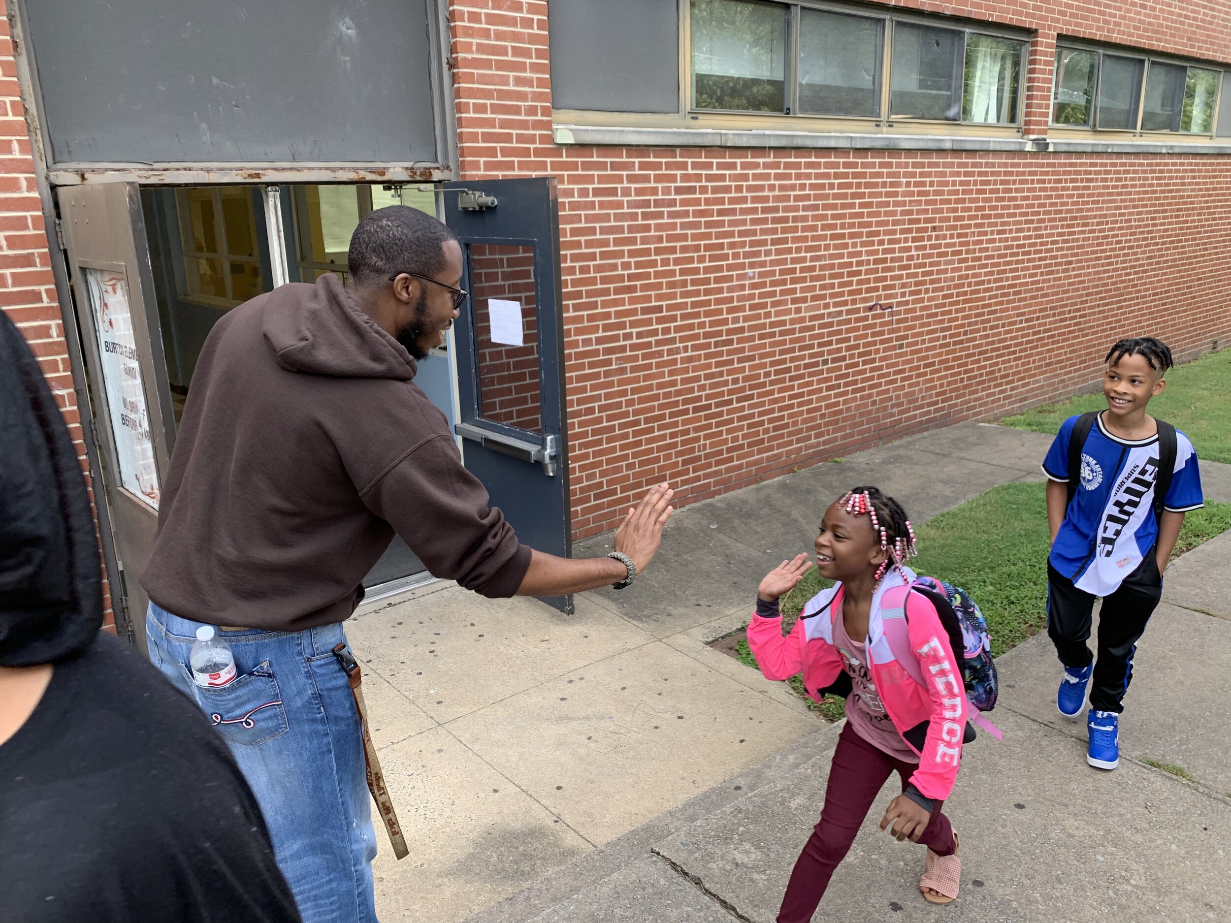 Community Service First Day of School at Burton Elementary — Triangle