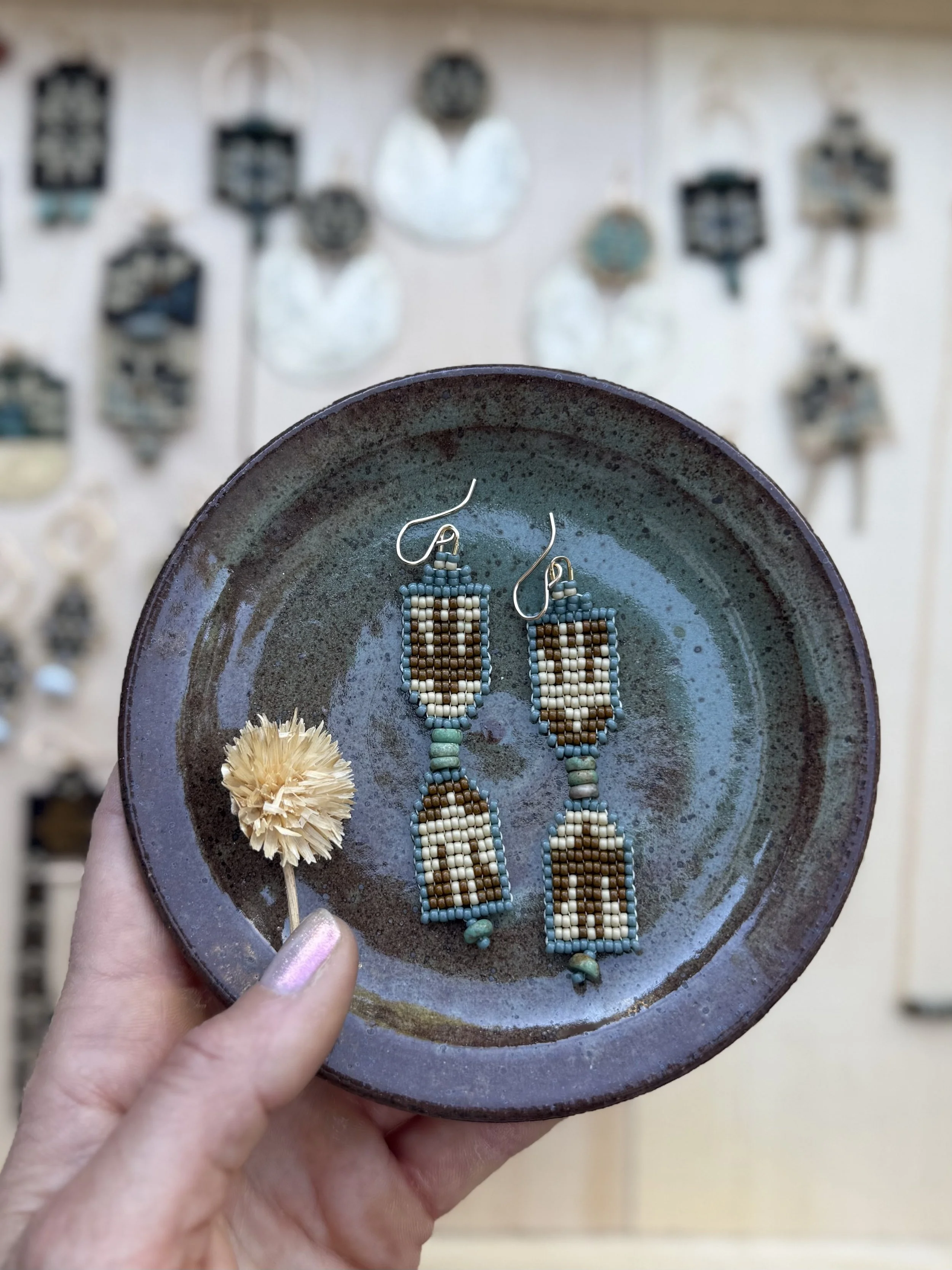 Swallow Dance Earrings : Moth and Cognac
