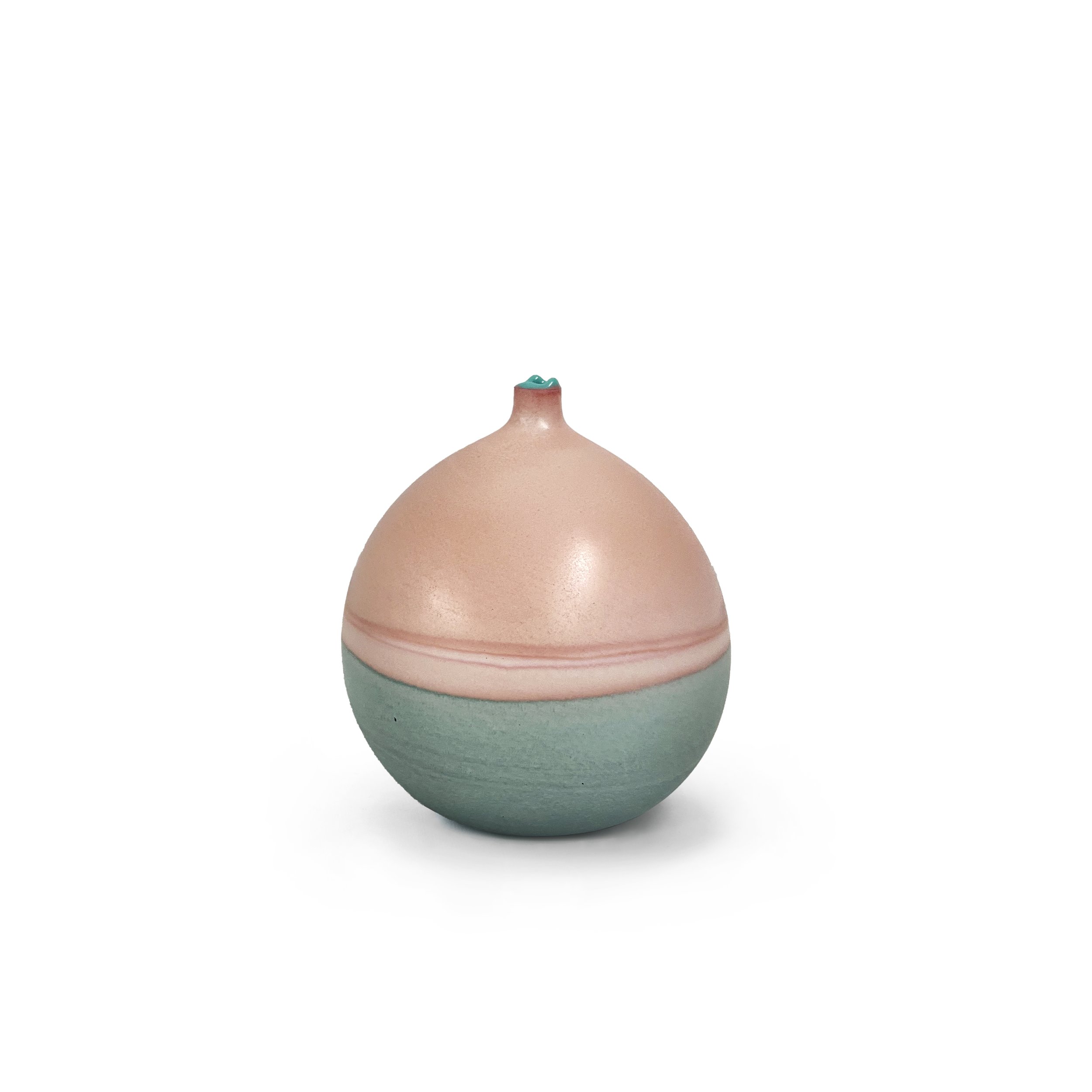 Pluto Vase_Peach and Turq.jpg
