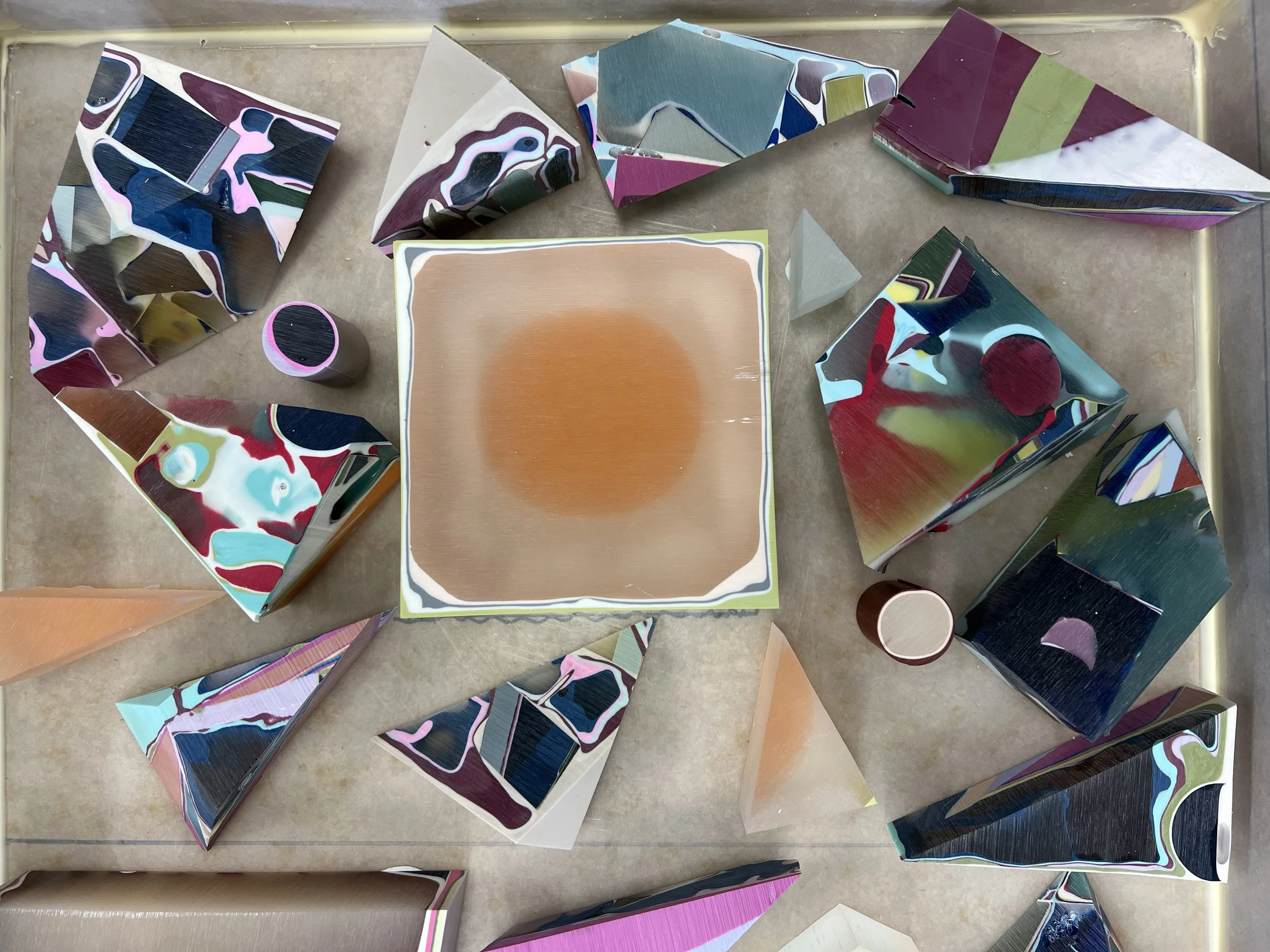 Insert material arranged for final casting