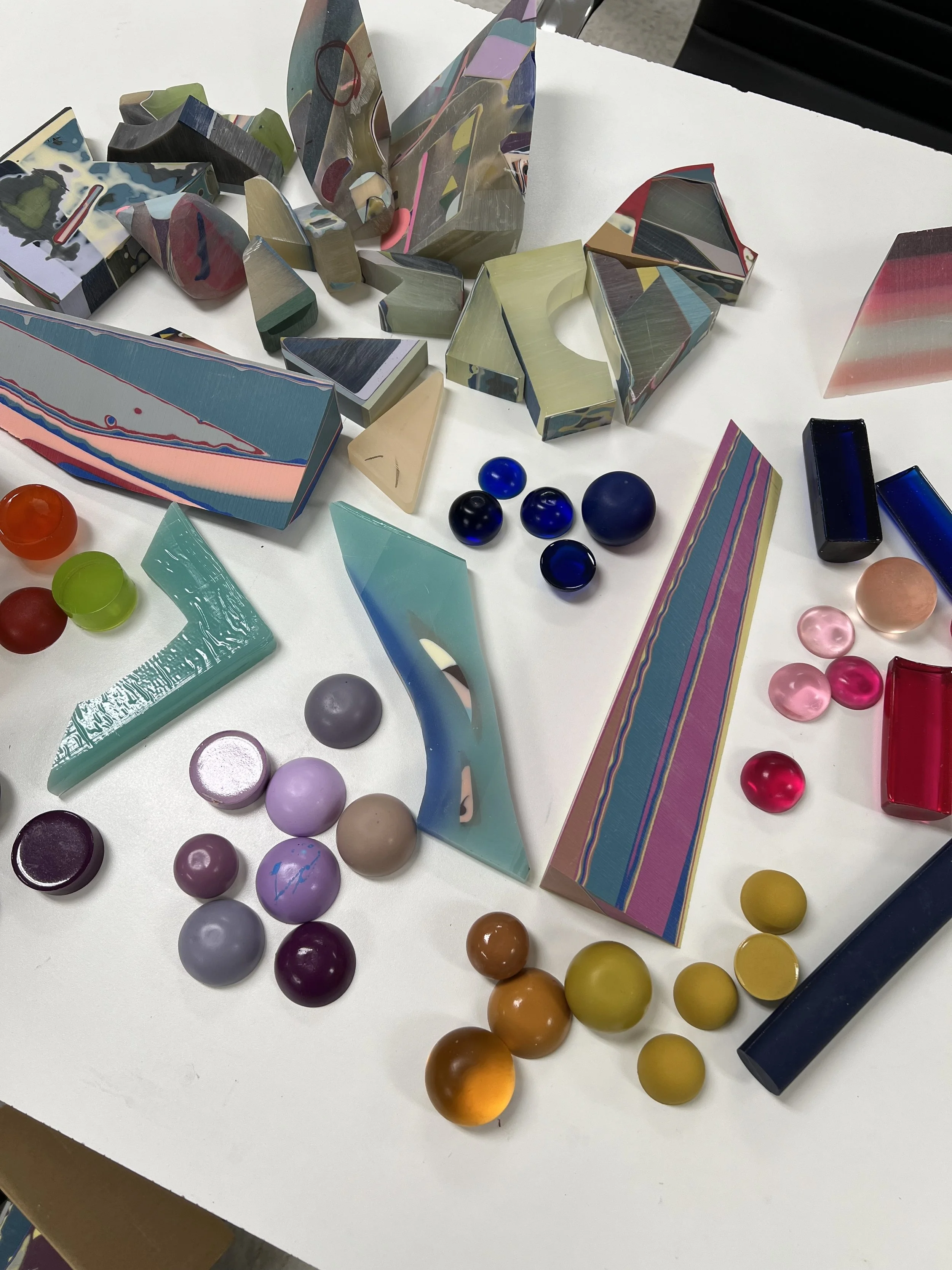 Gathering material with our chosen palette