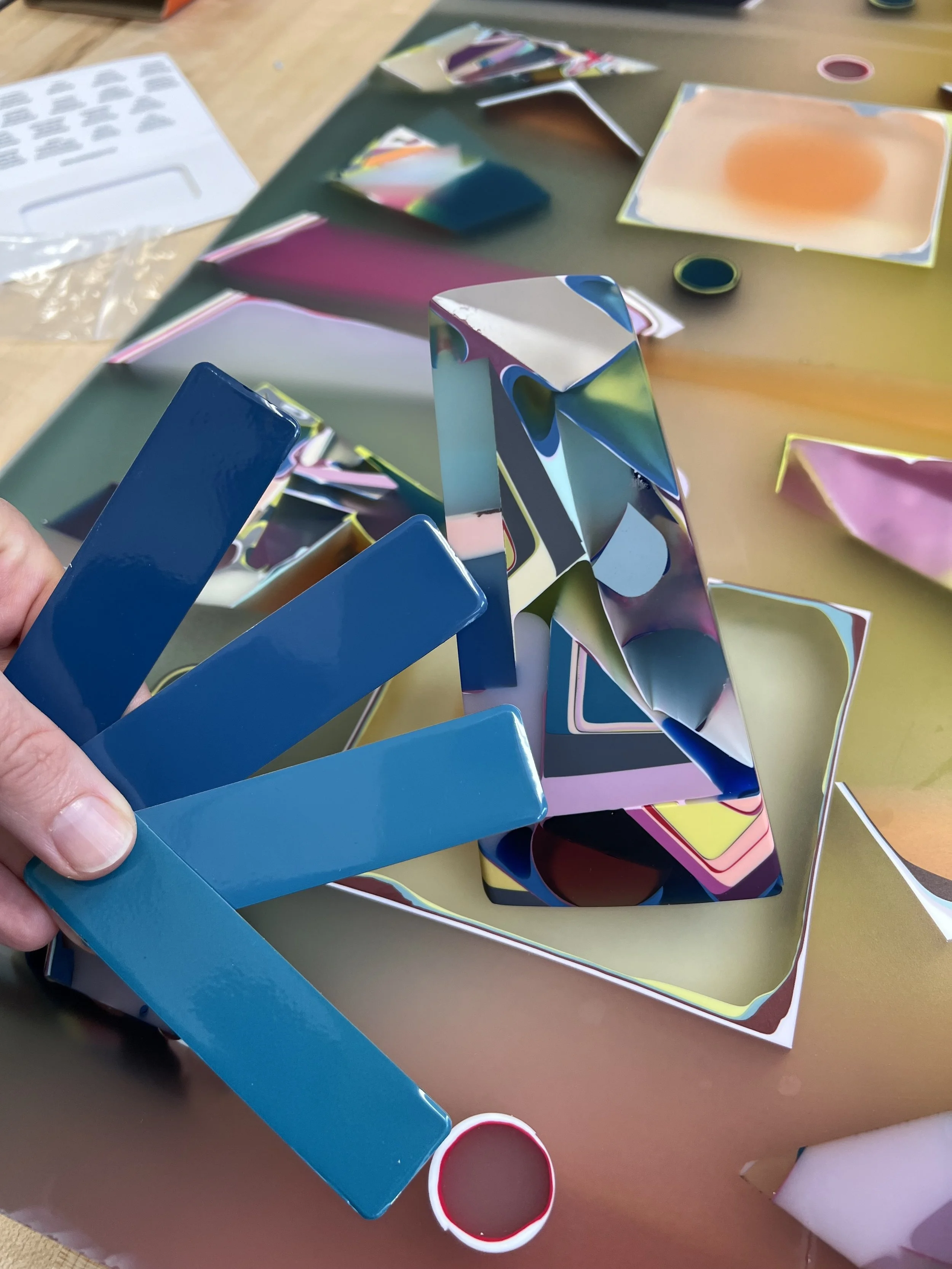 Powder-coating samples
