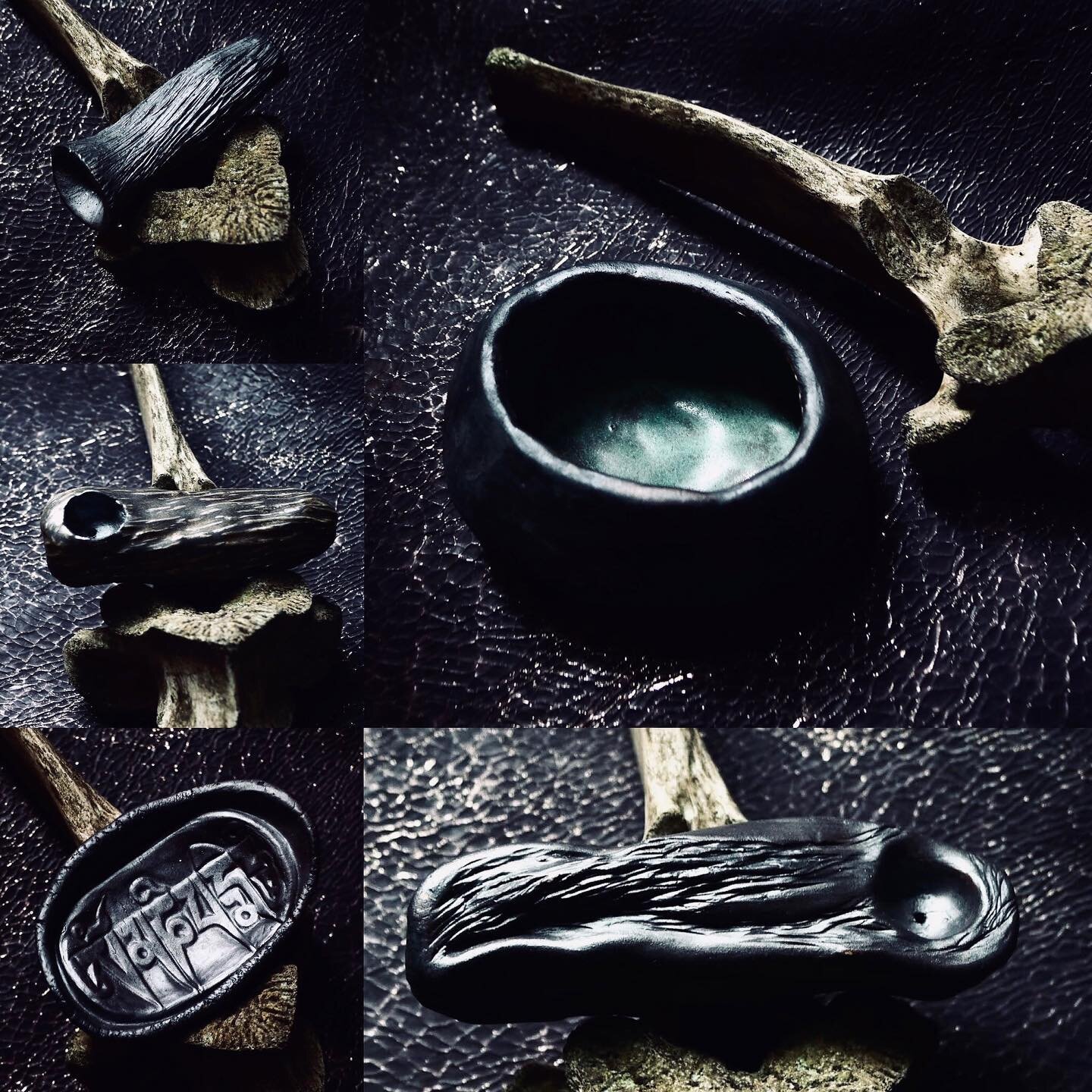 :UPDATE: just added these ceramic pieces and more to the website. Offering bowls, pipes and platters. 

+

#ceramics #ceramicart #ceramicbowl #ceramicpipe #offeringvessel #clay #offering #shopupdate #claypipe #tibetanart #medievalart #medievalcraft #