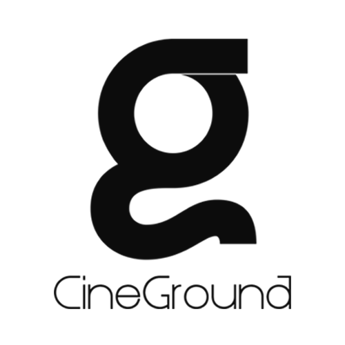 The image shows the logo of CineGround, featuring a stylized lowercase letter 'g' with the text 'CineGround' below it.