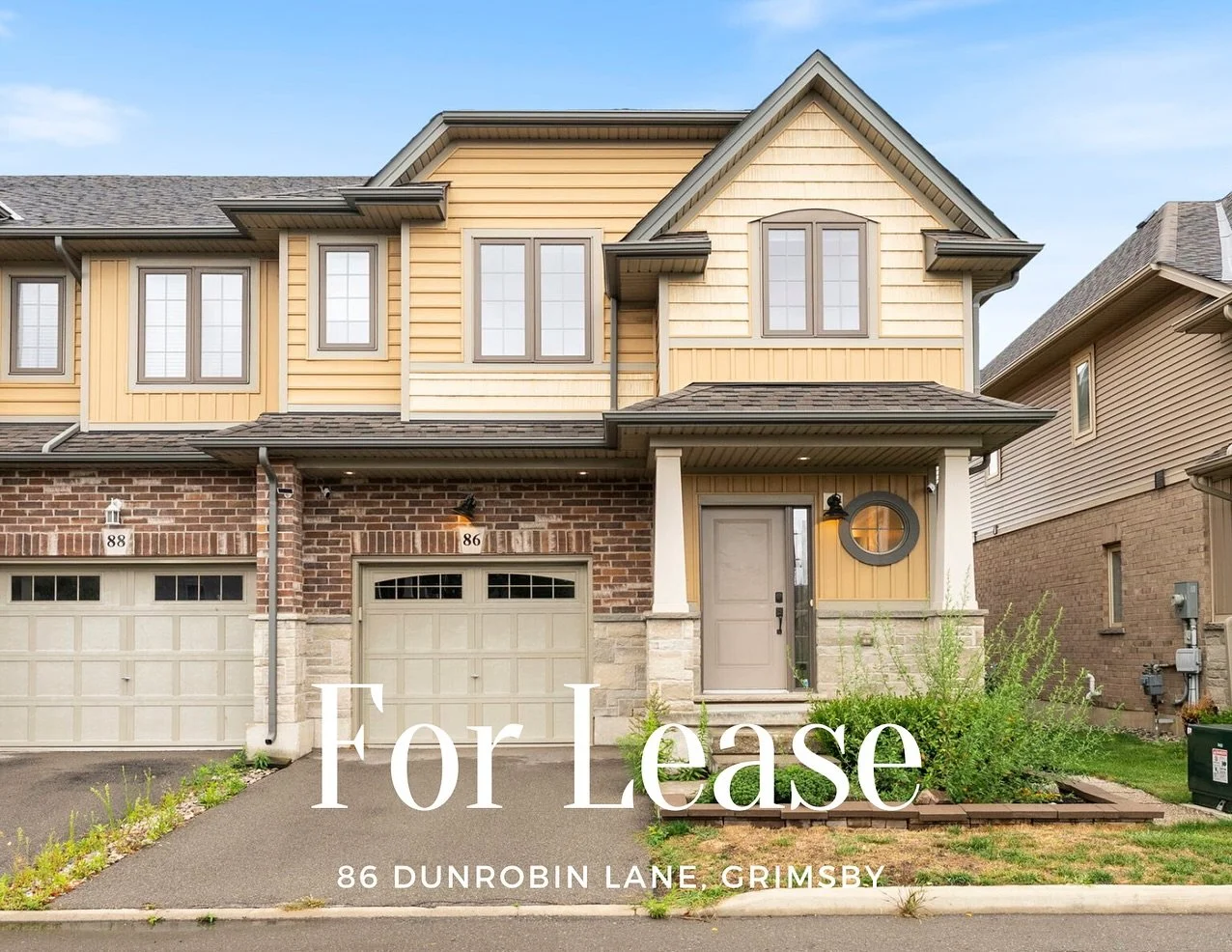 ✨ For Lease in Grimsby ✨
 Welcome to lakeside living at its finest! This stunning end-unit townhome by Marz Homes offers over 2,300 sq. ft. of finished living space with premium upgrades throughout.

🌊 Steps to Lake Ontario 🛋 Open-concept main floo