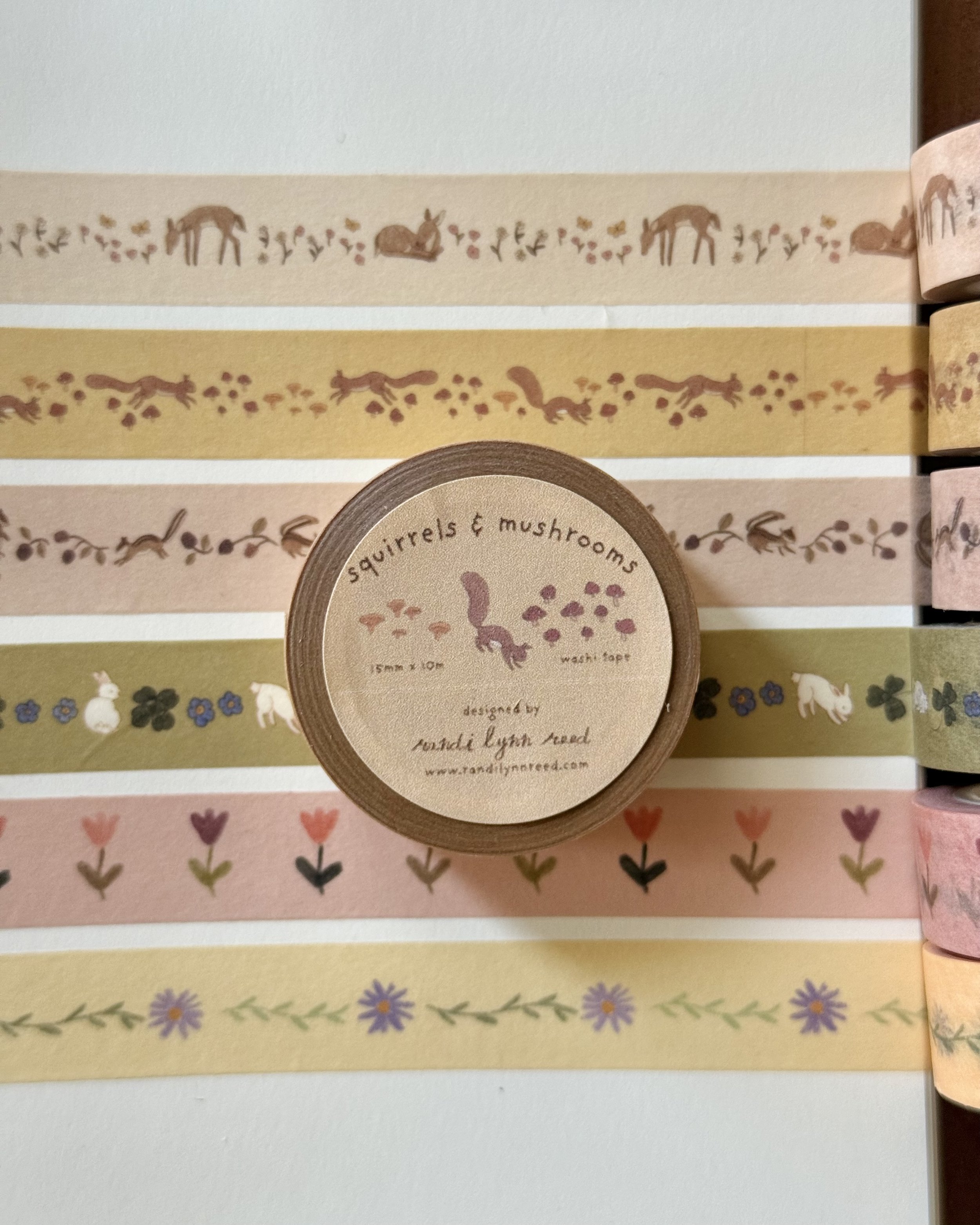 Squirrels & Mushrooms Washi Tape