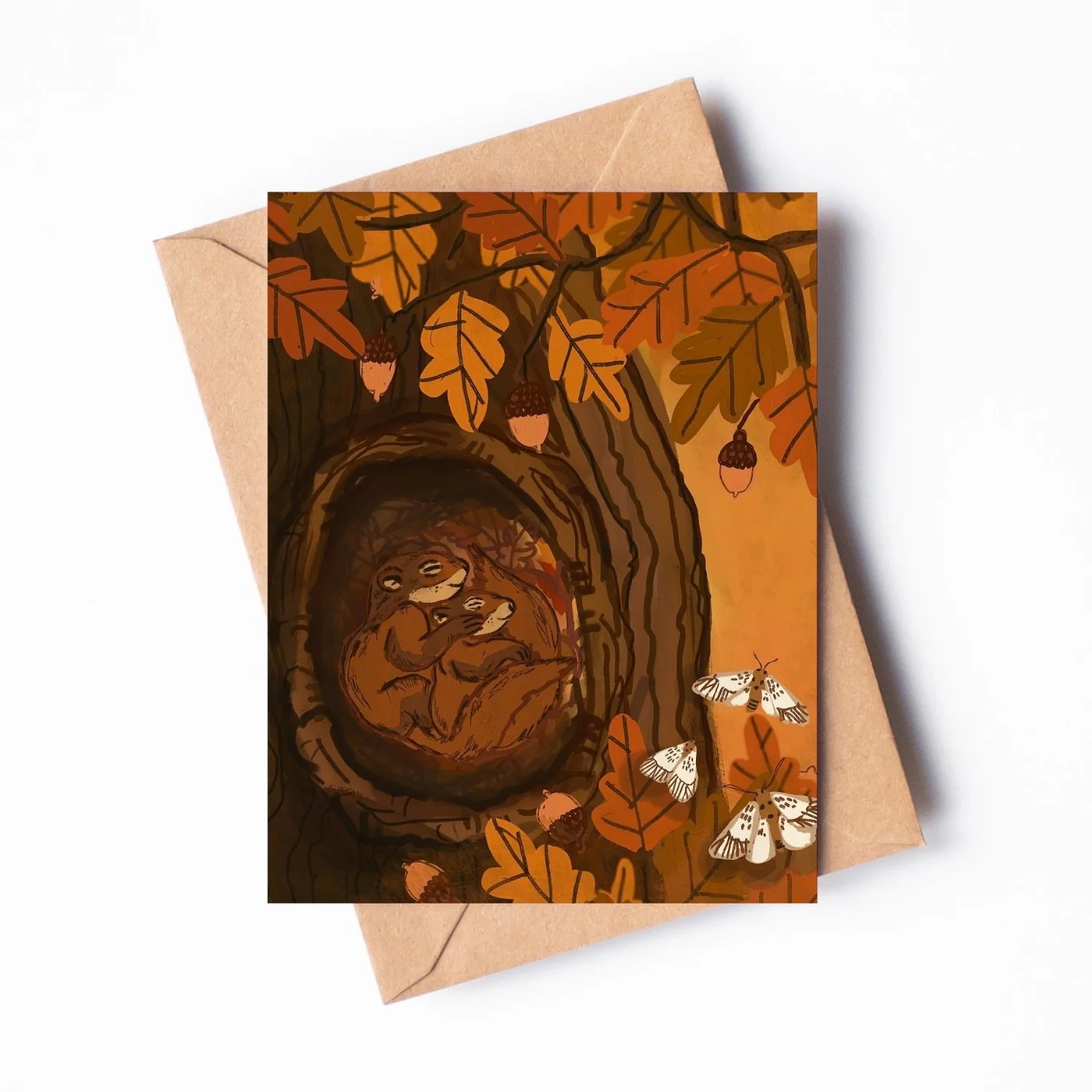 Cozy Squirrels Notecard Set