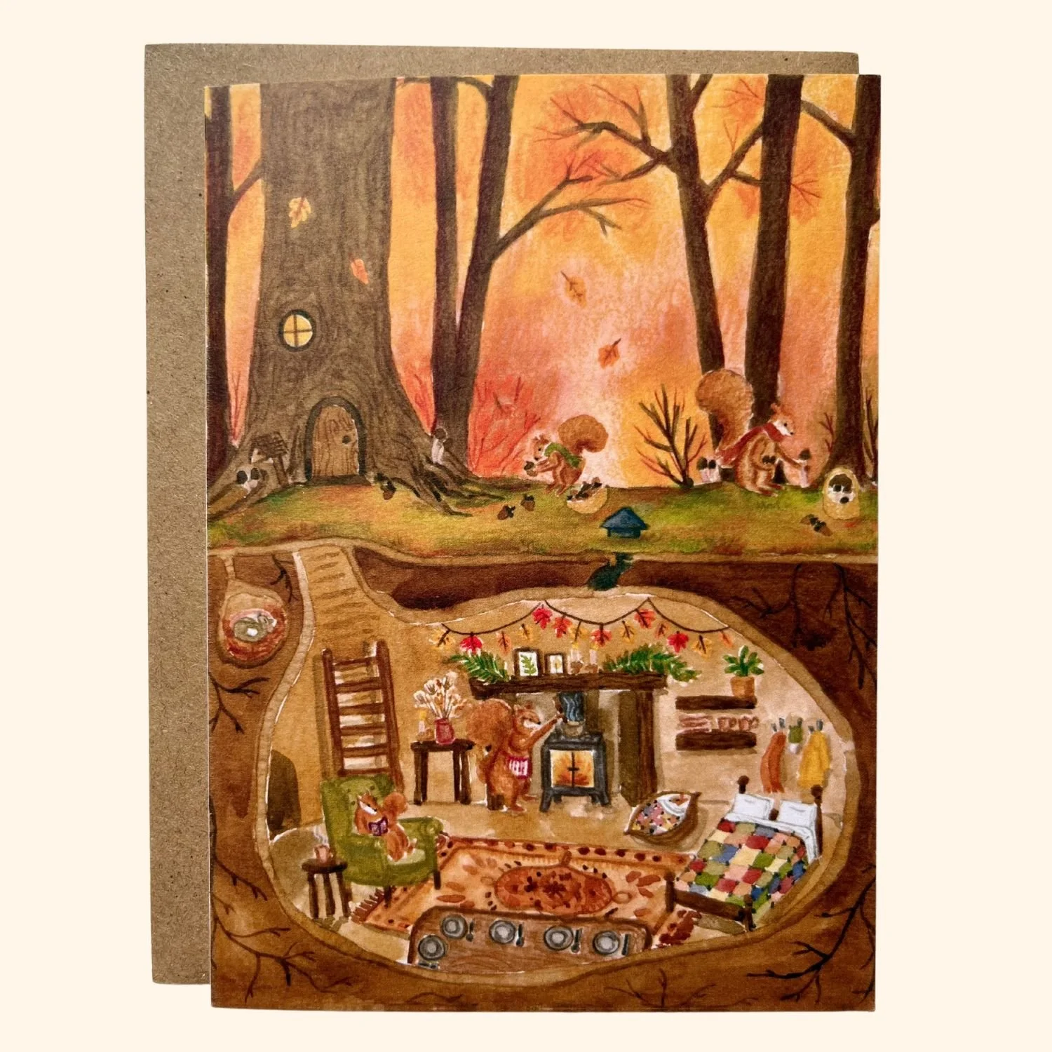 Autumn at Squirrel Hollow Notecard Set