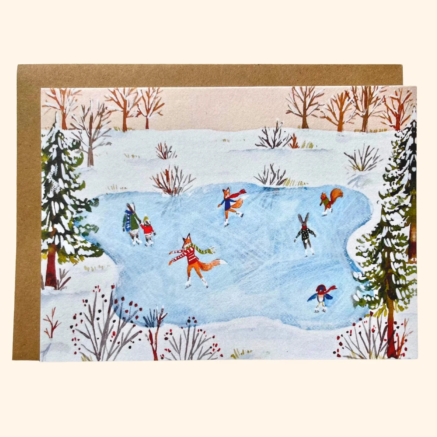 Iceskating Friends Notecard Set