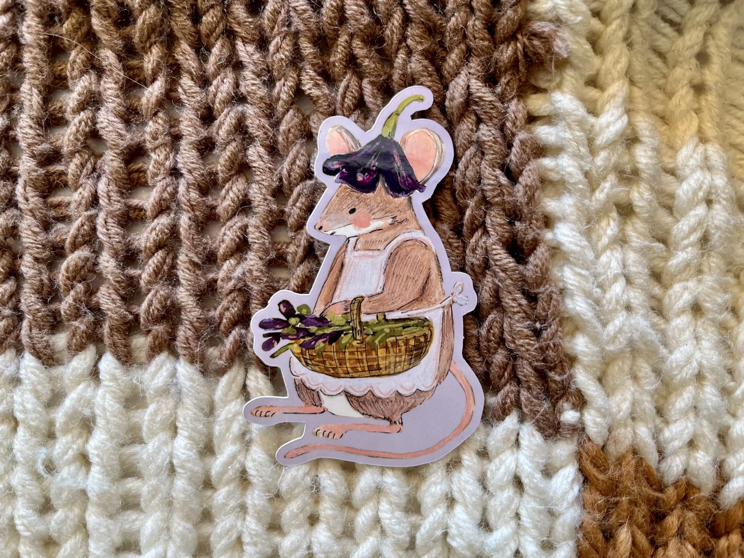 Violet Mouse Sticker