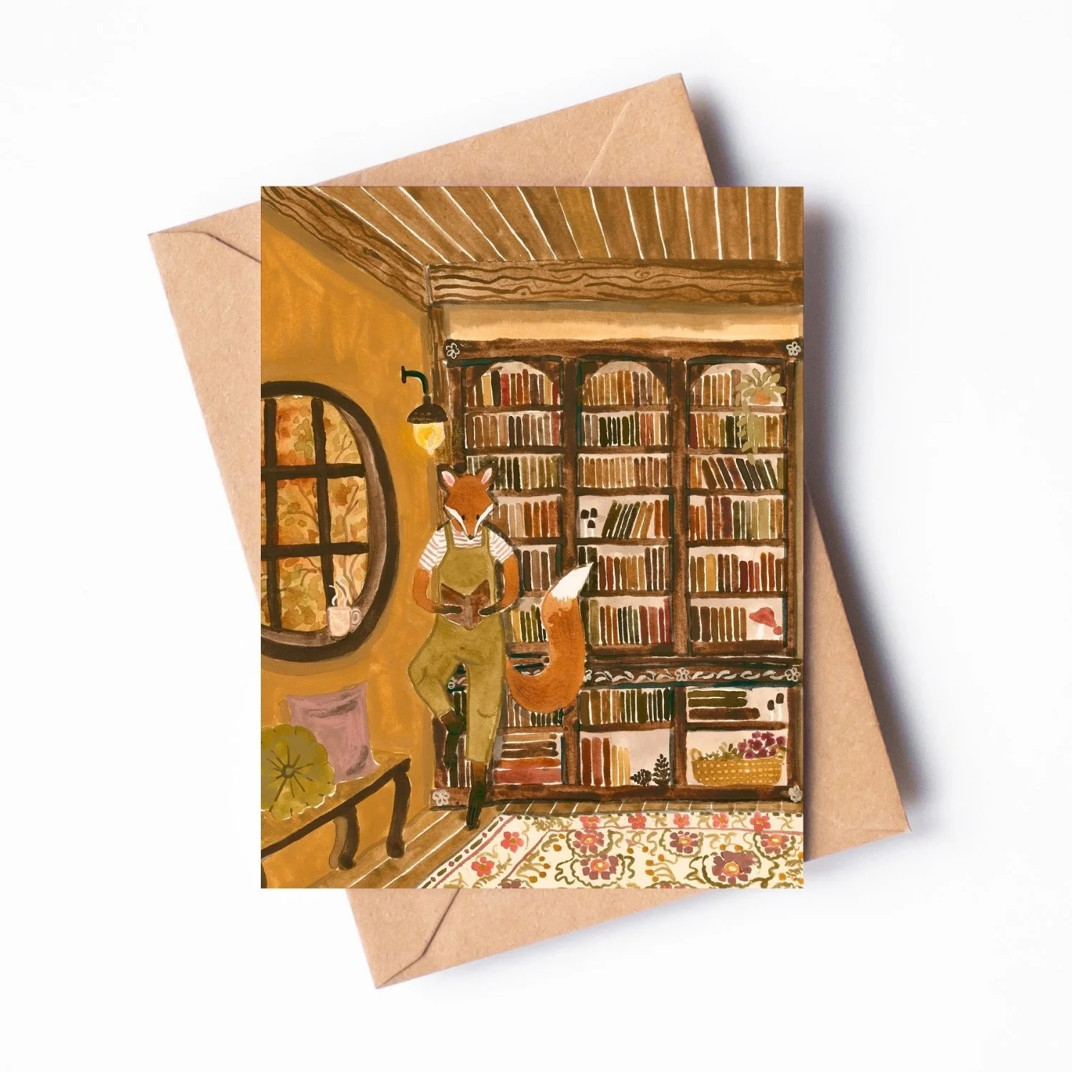 Library Fox Notecard Set