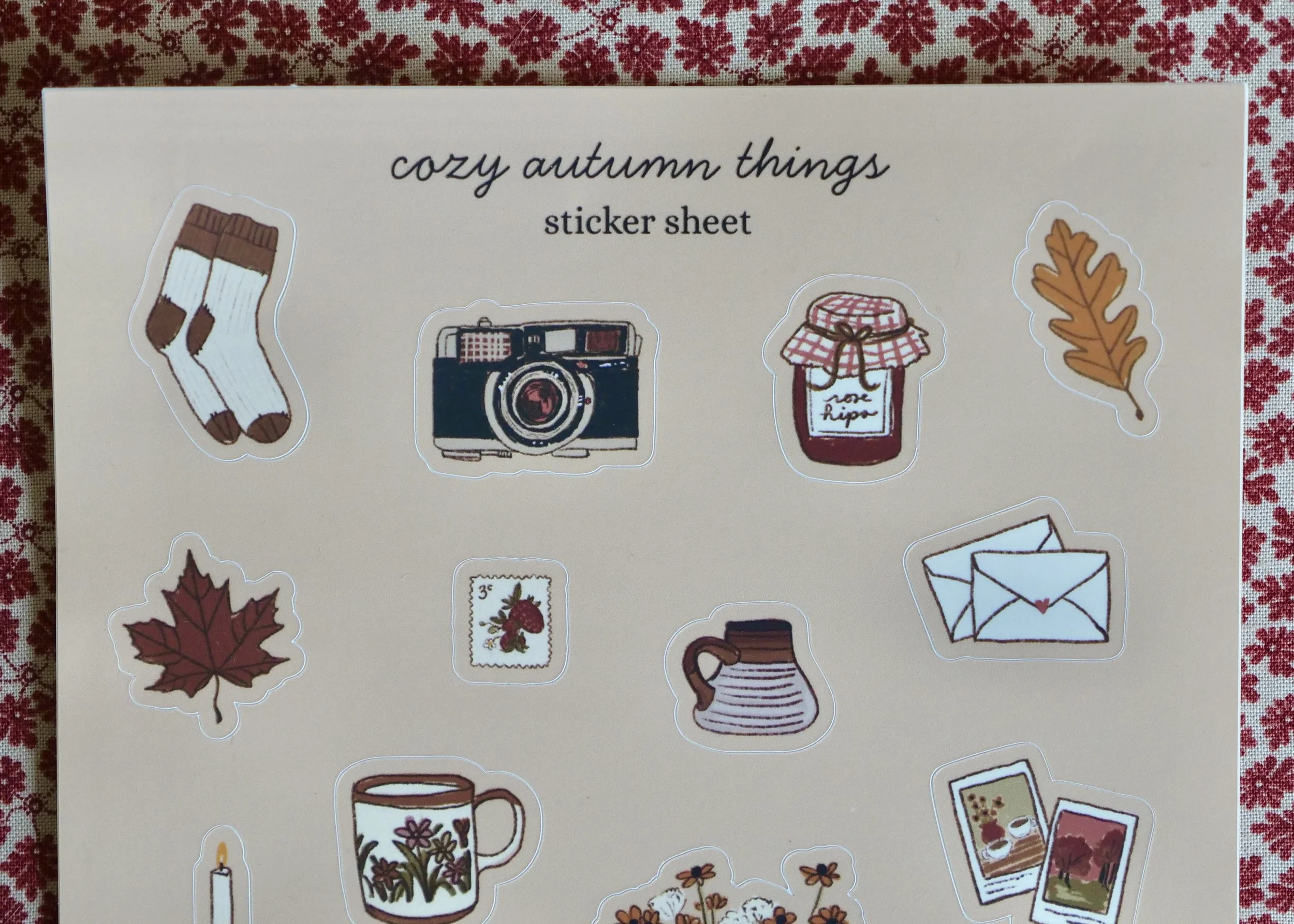 Cozy Autumn Things Sticker Sheet