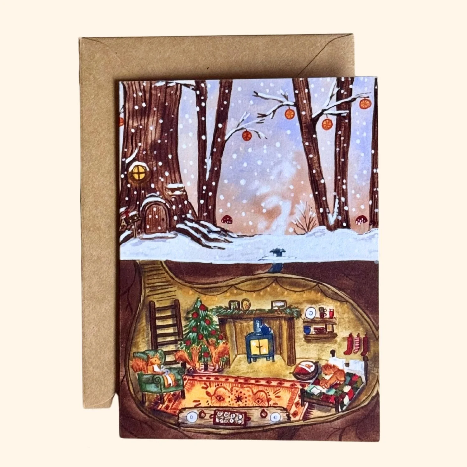 Christmas at Squirrel Hollow Notecard Set