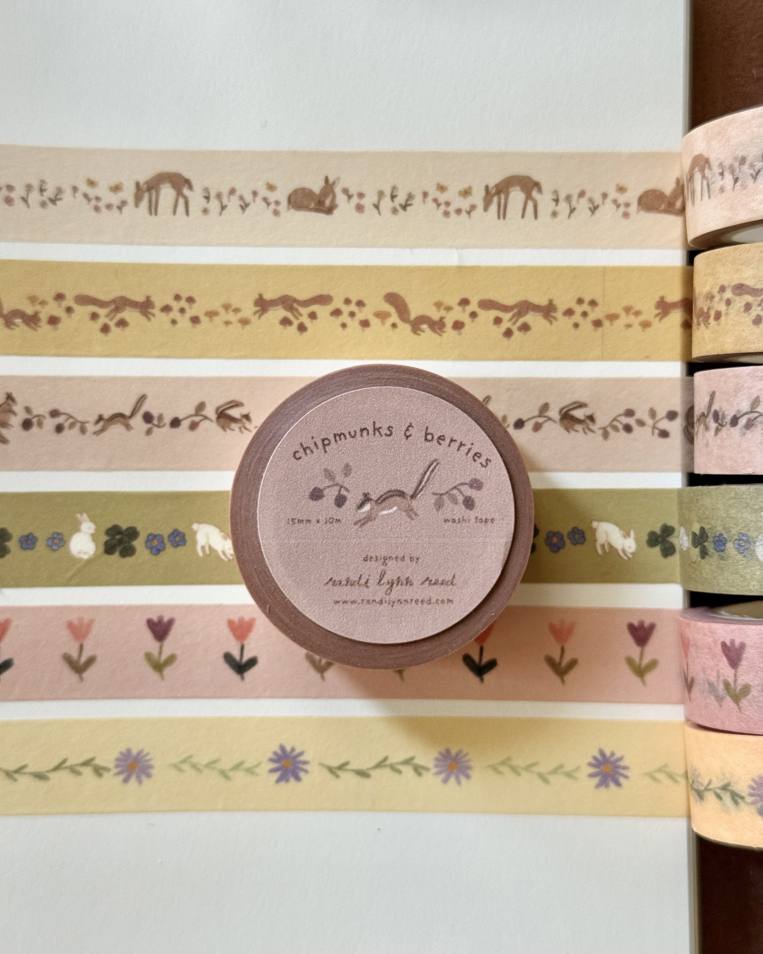 Chipmunks & Berries Washi Tape