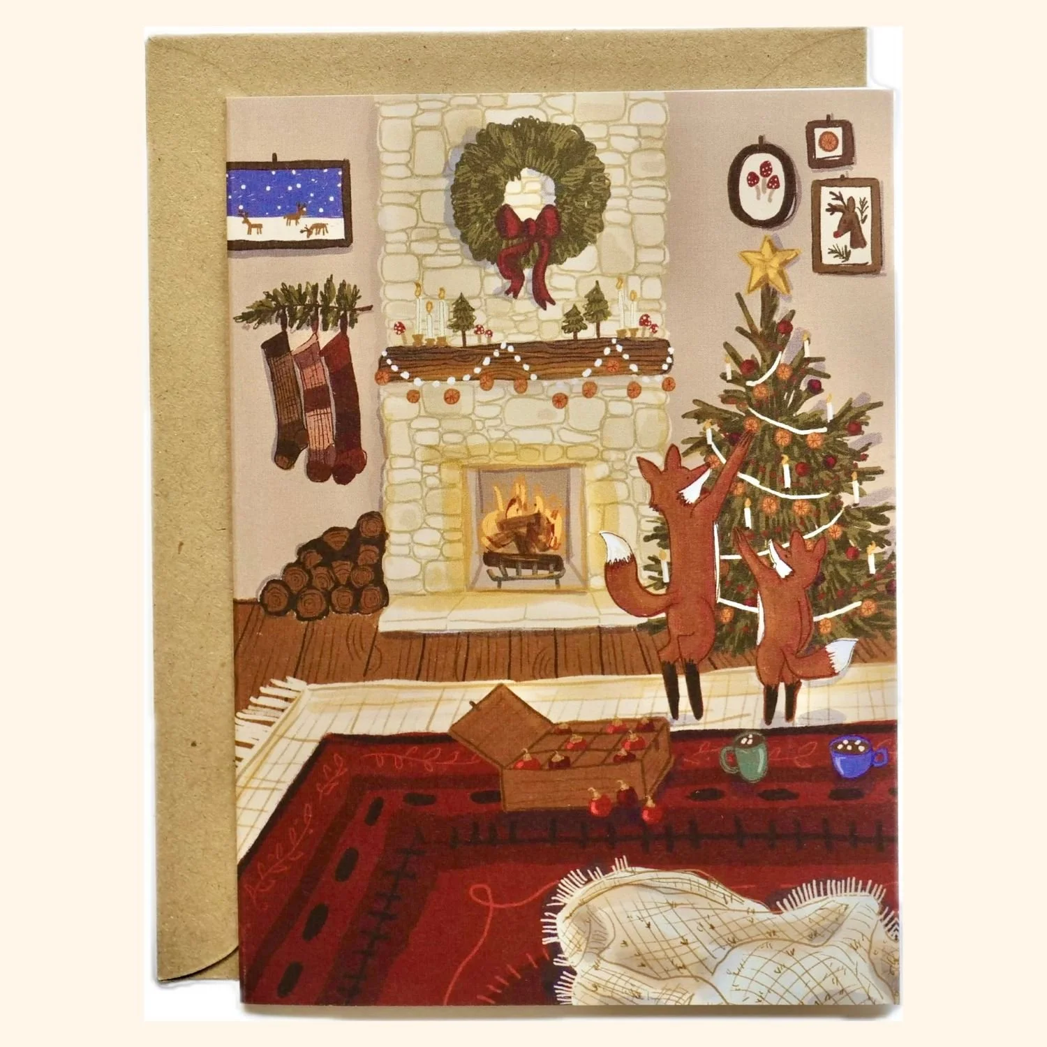 Decorating for Christmas Notecard Set