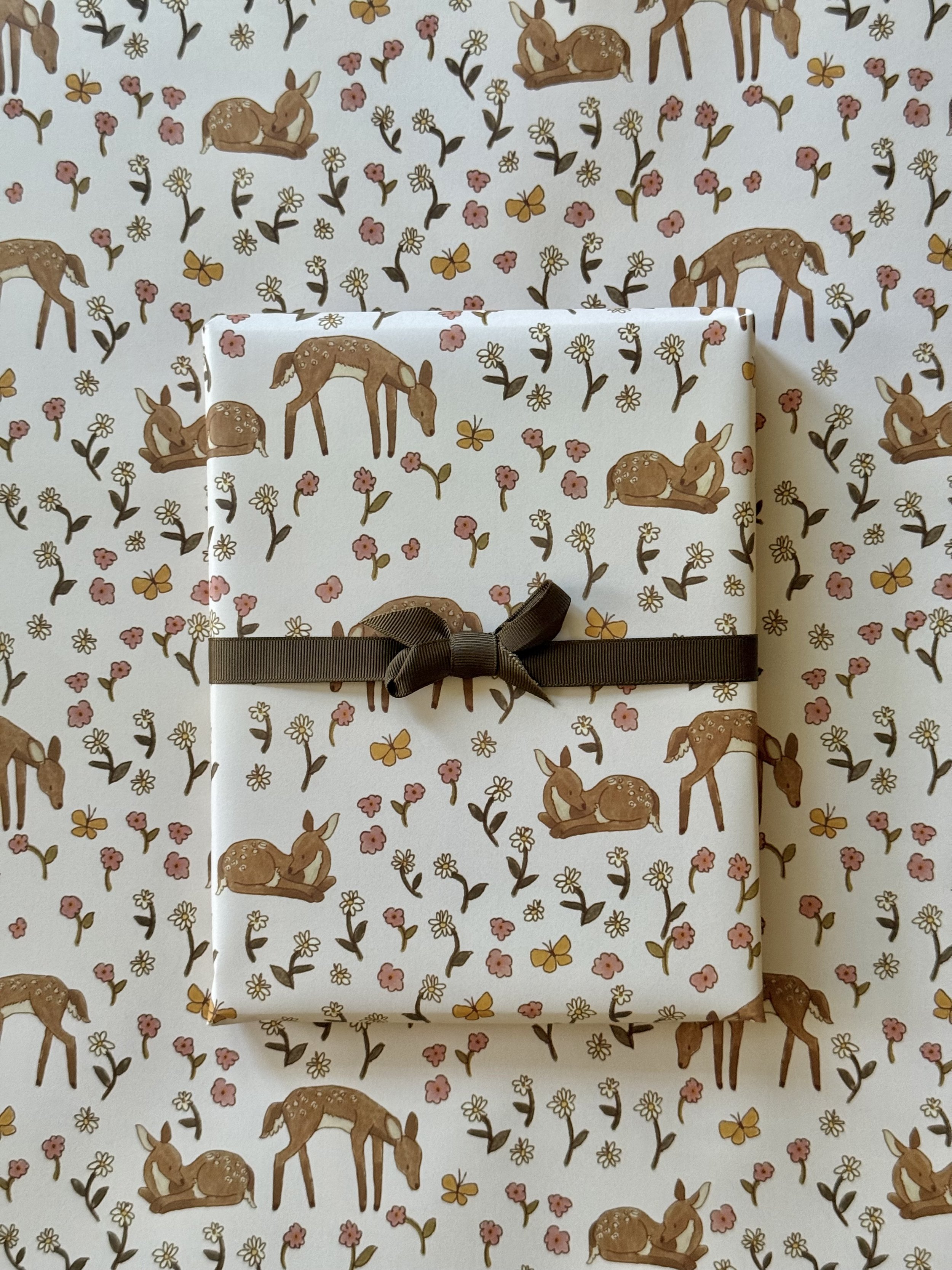 Fawn & Wildflowers Wrapping Paper