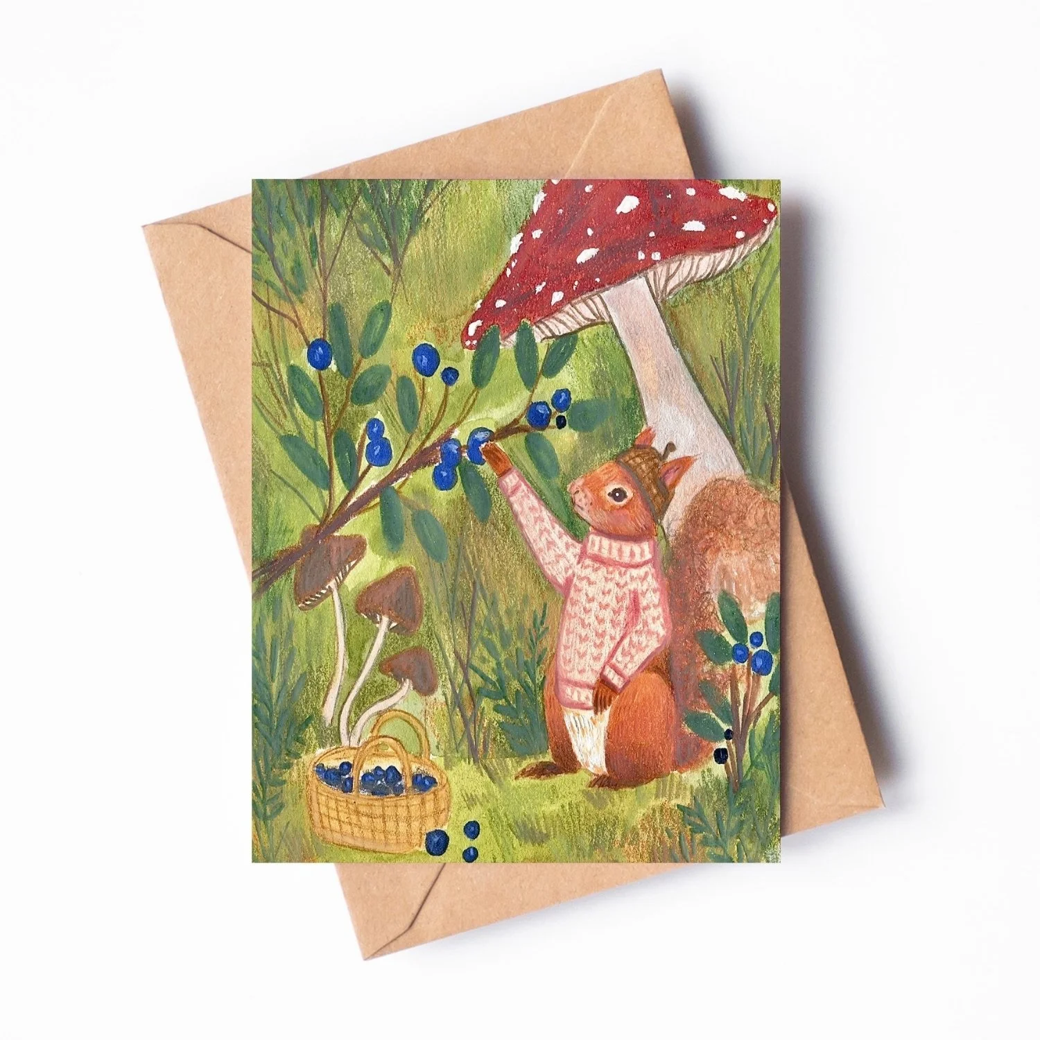 Foraging Squirrel Notecard Set