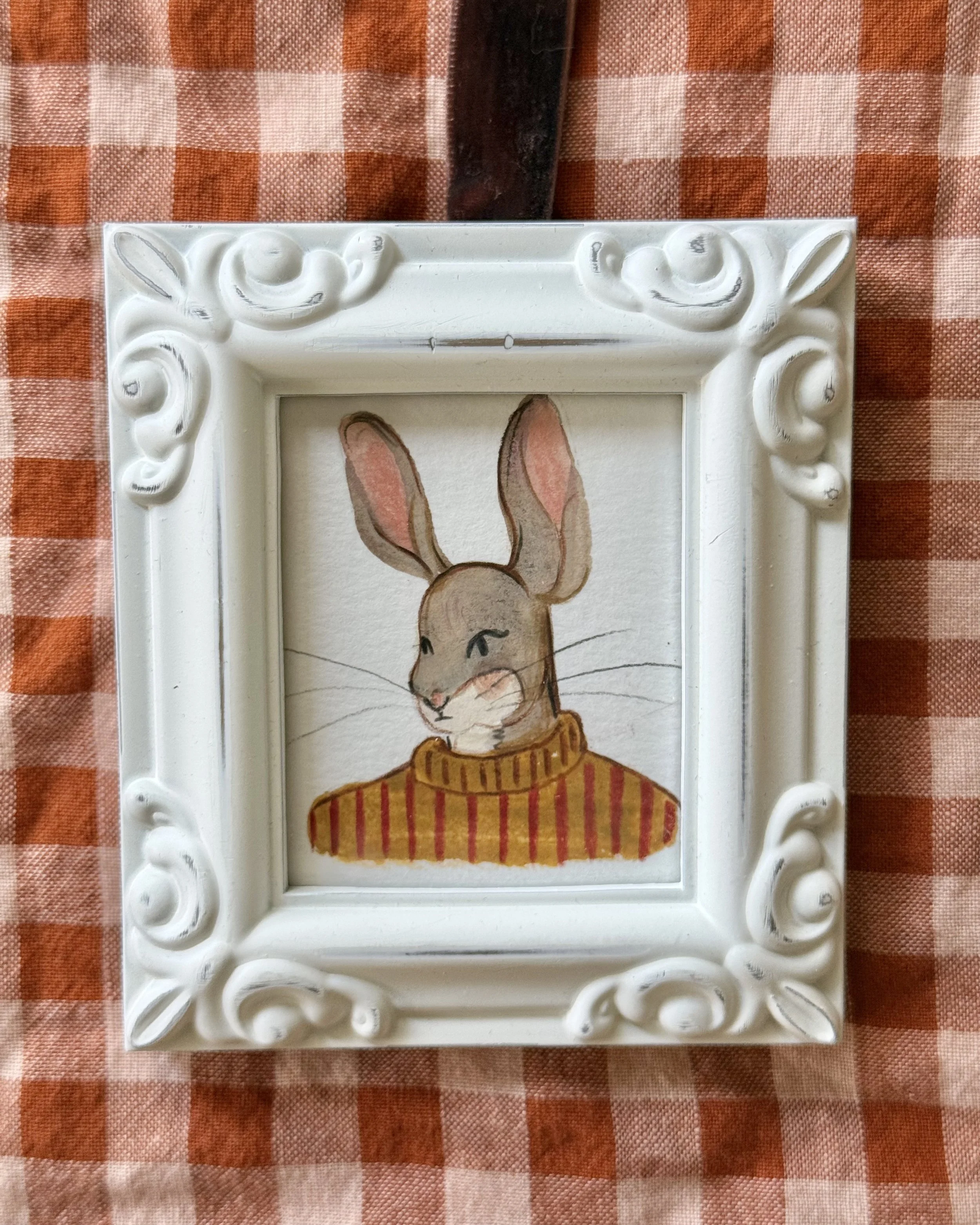 Original Framed Hare Ornament