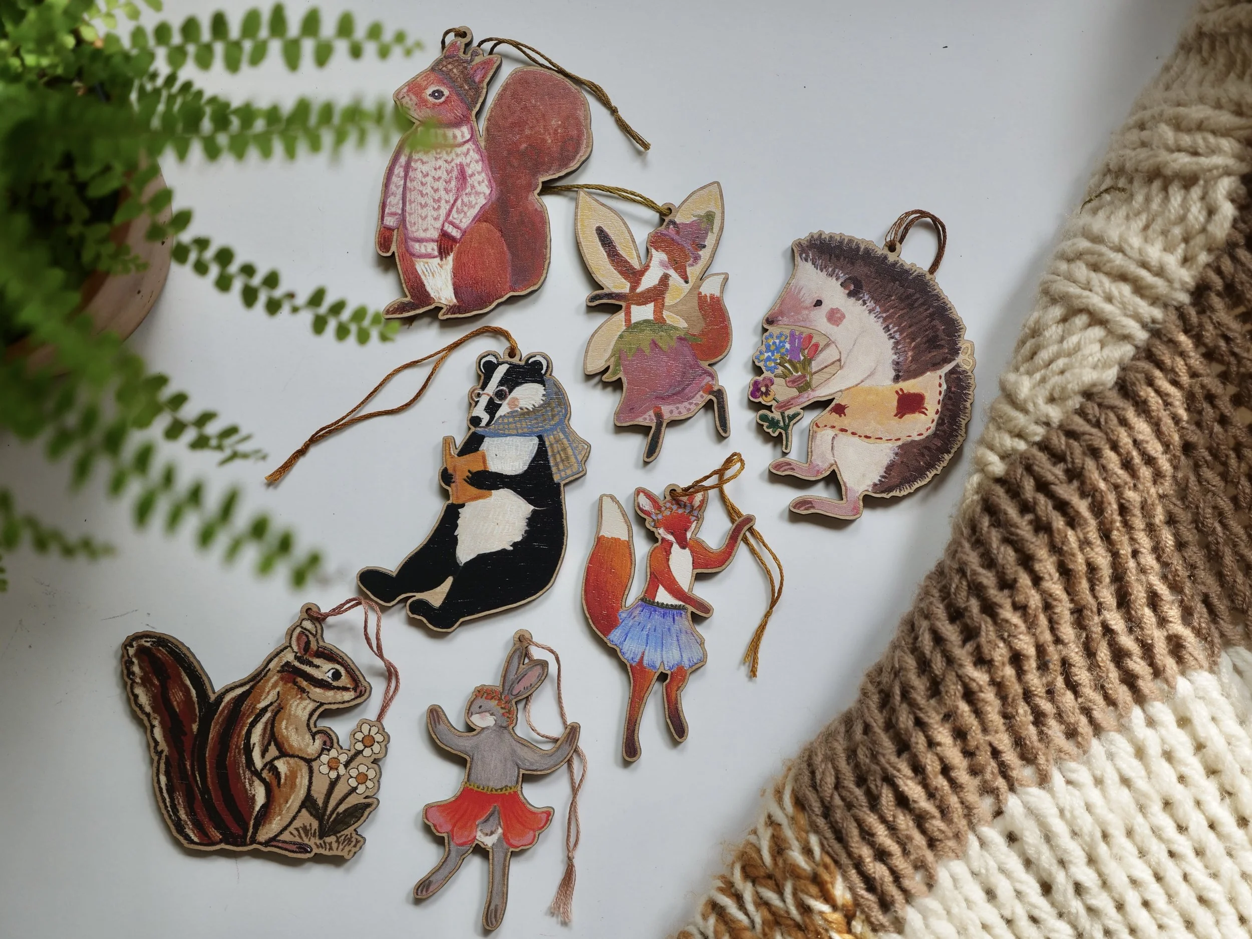 Woodland Animal Christmas Ornament I (2023)