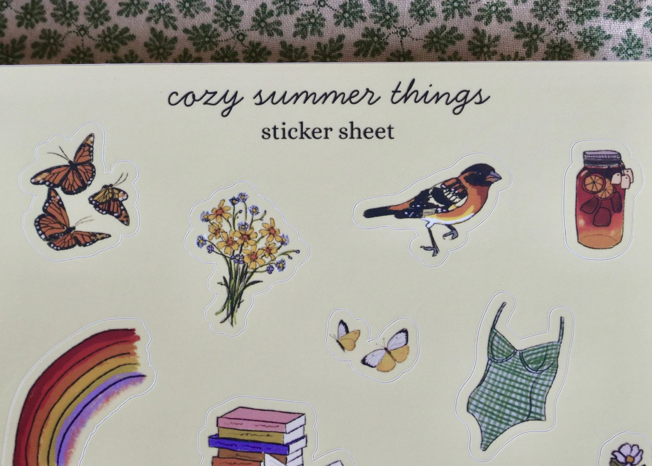 Cozy Summer Things Sticker Sheet