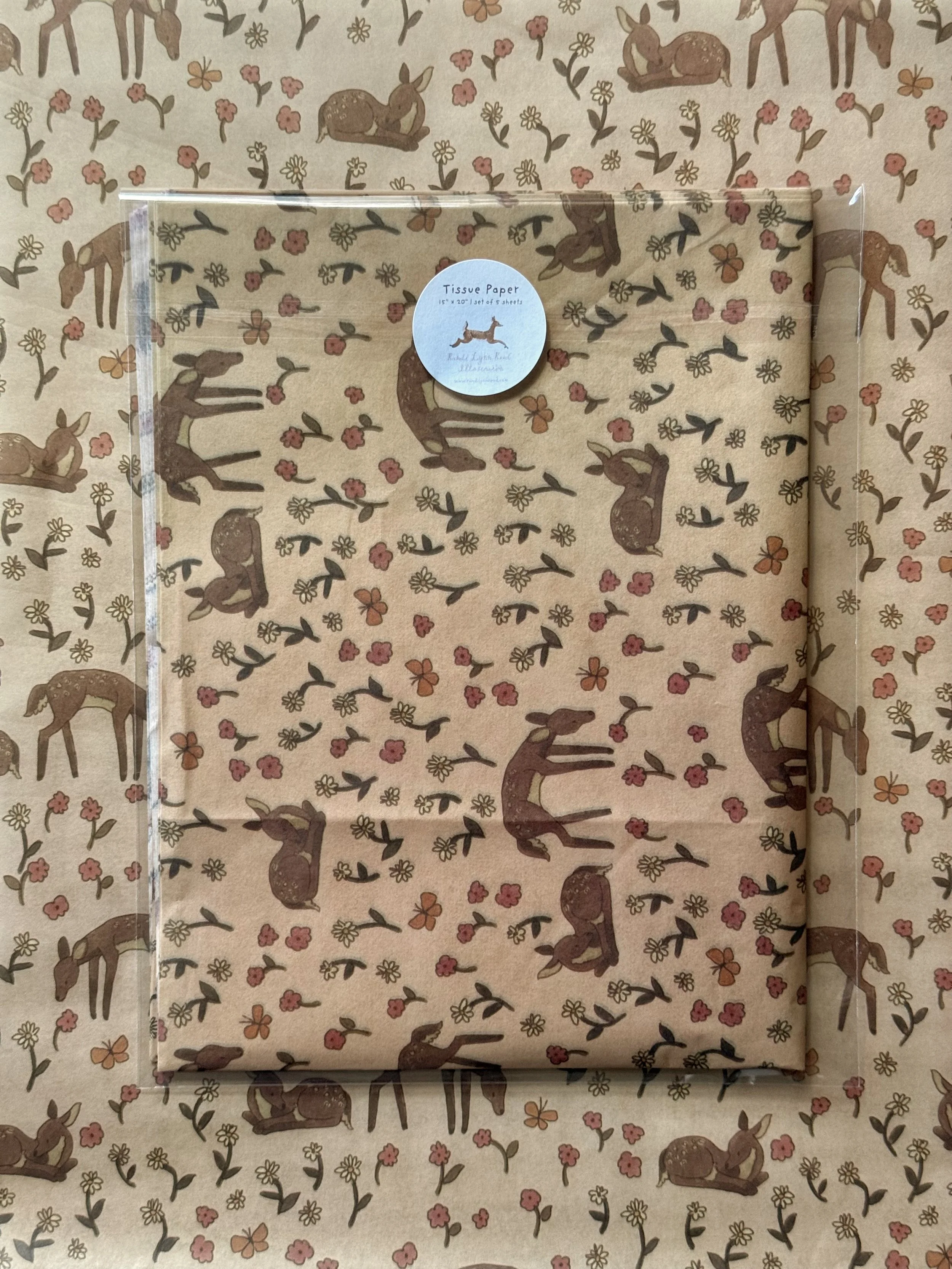 Fawn & Wildflowers Tissue Paper