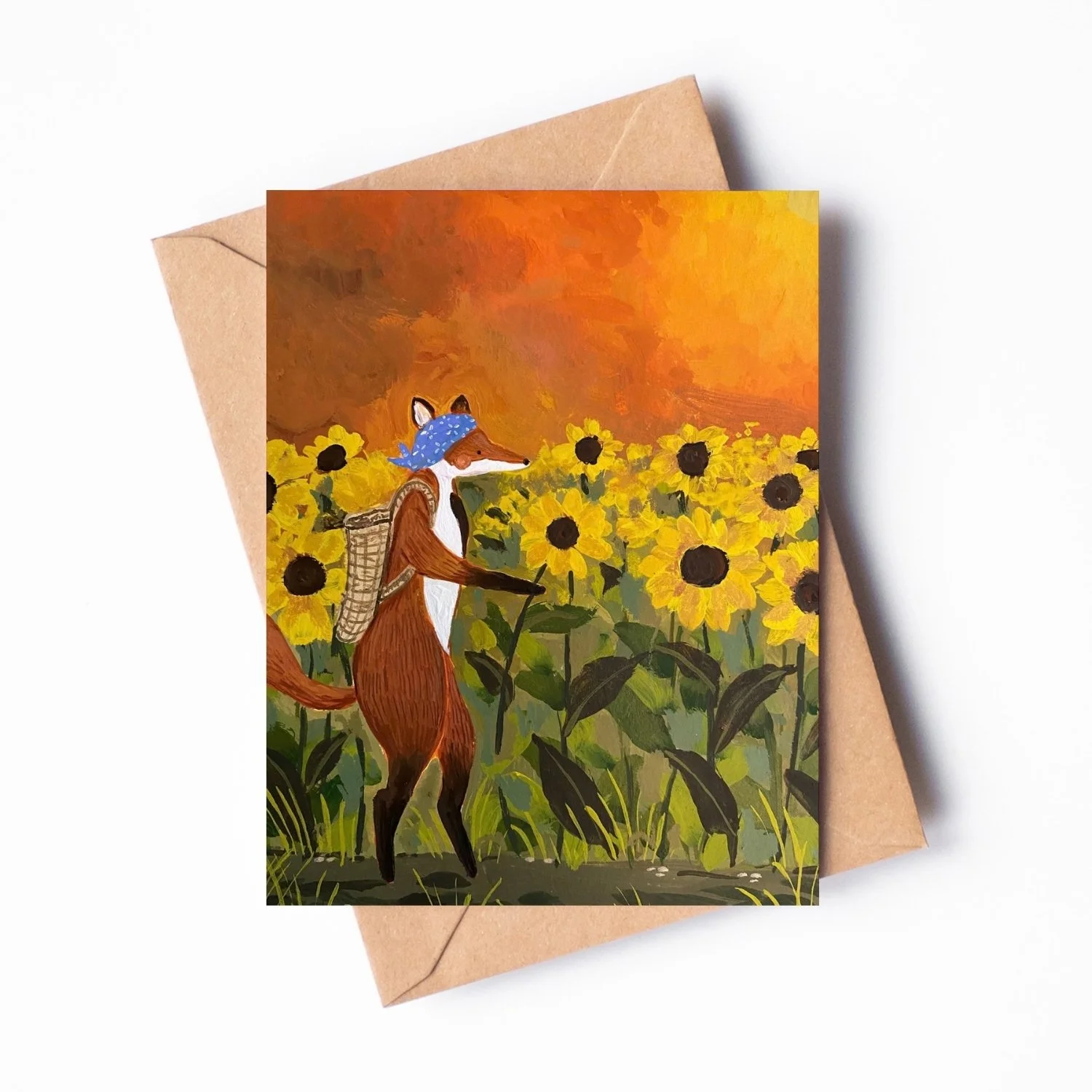 Sunflower Fox Notecard Set