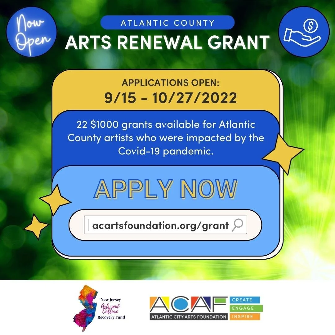 Arts Renewal Grant - Applications Open — Atlantic City Arts Foundation