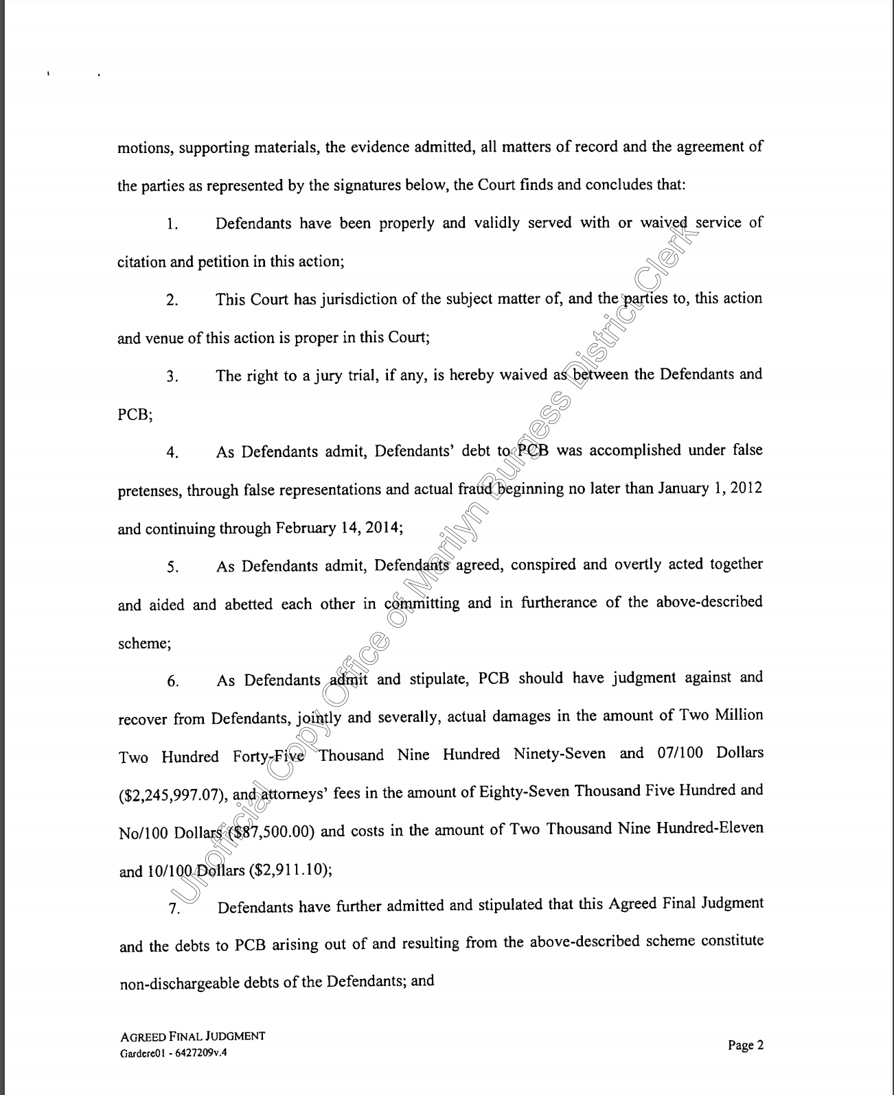 SIGNED AND NOTARIZED CHECK-KITING AFFIDAVIT FROM 2014 WITH LUCKY, JEREMY AND GWEN’S SIGNATURES