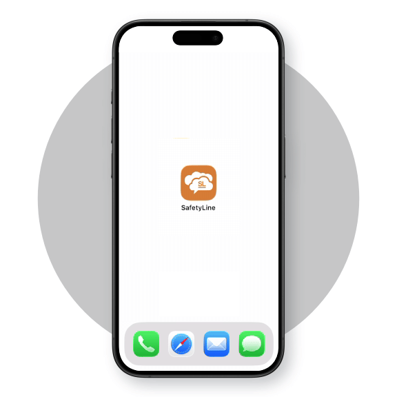 Video of the SafetyLine mobile app showing a worker completing a detailed safety check‑in message.