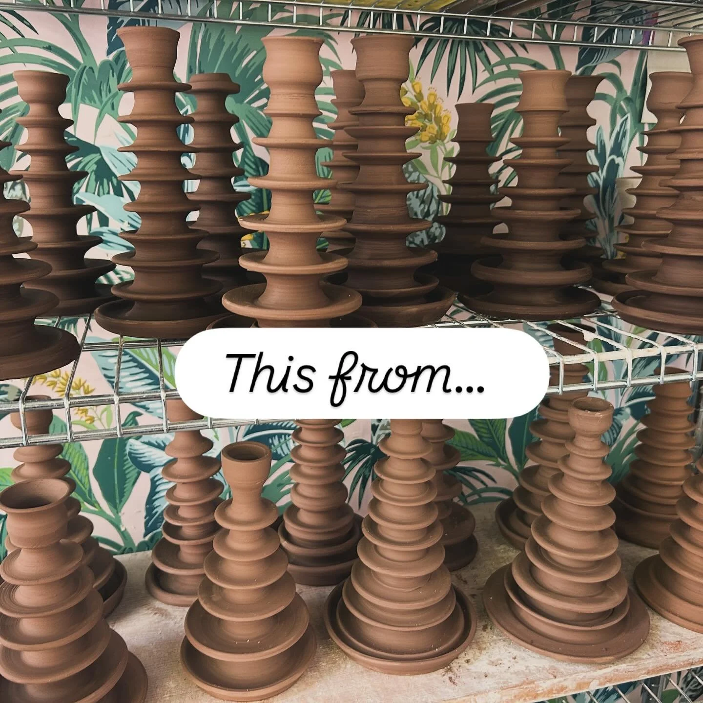 These take over a week to naturally dry out. Then they&rsquo;ll get bisqued fired.
