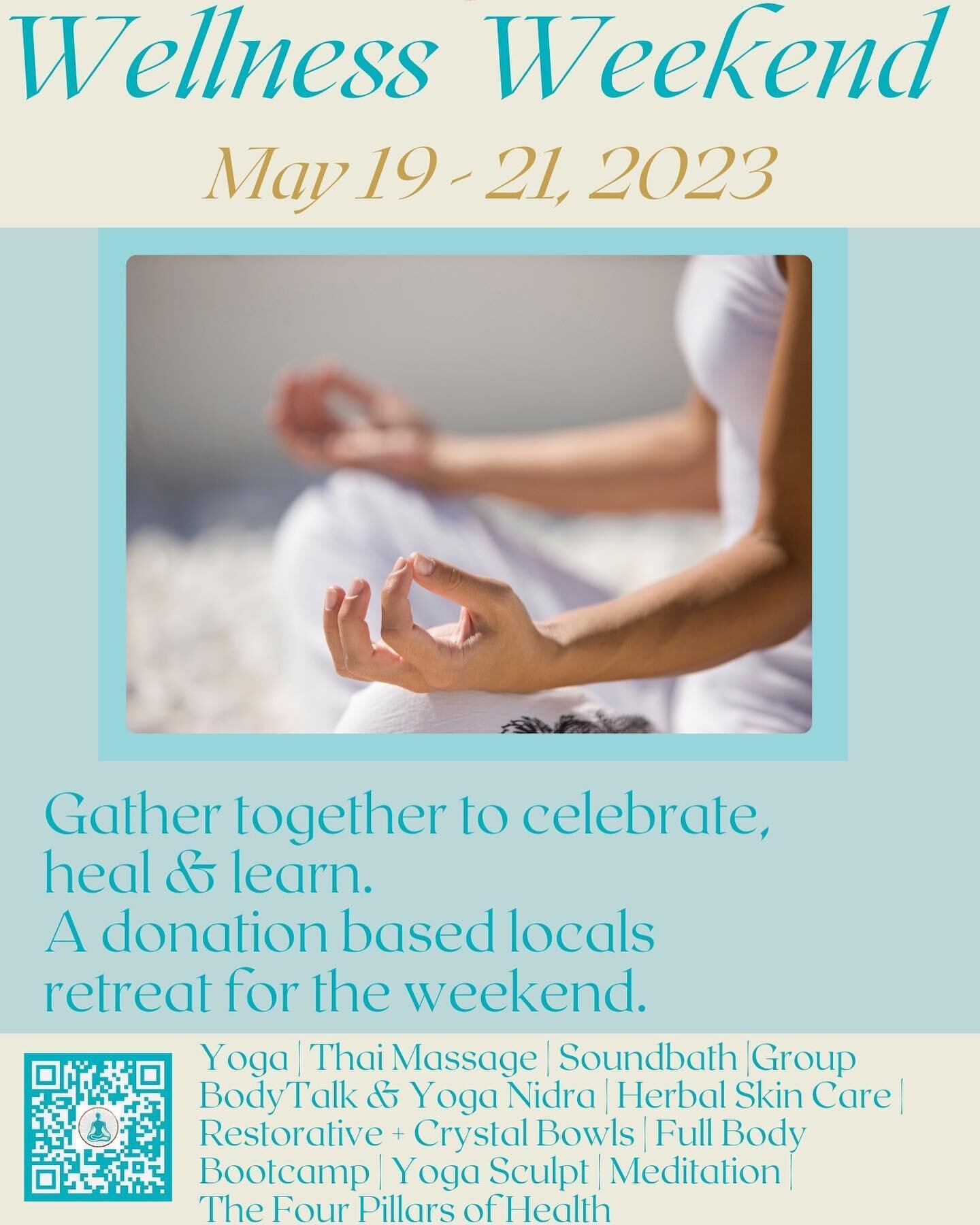 Begin Today. 

This weekend is an opportunity to find different modalities to help you on your journey. One year ago, Michelle decided to embark on the journey of making yoga and other healing modalities accessible to our community. 

Begin again, be