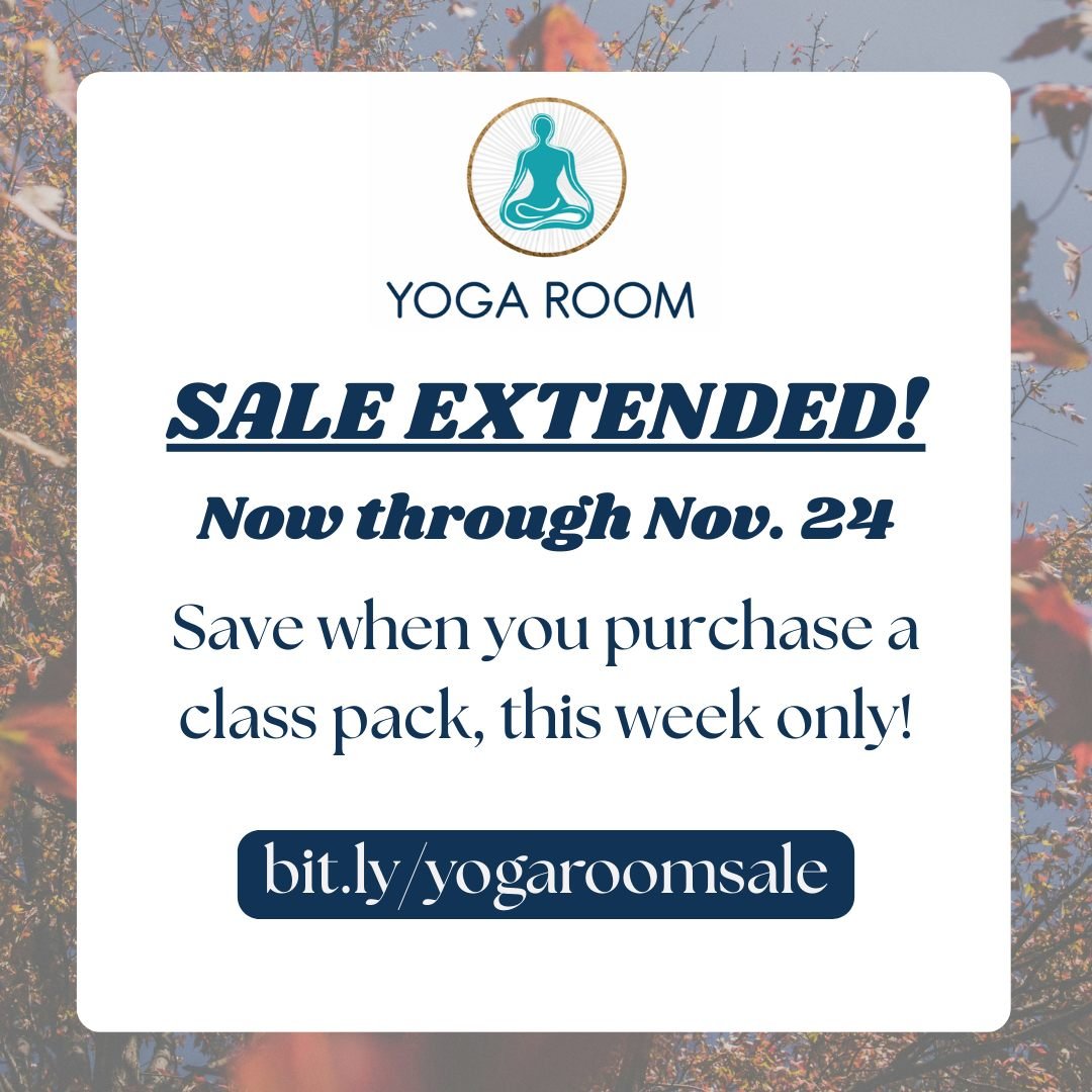 We continue to celebrate gratitude this month, and in an effort to express our deep appreciation for your support, we have extended our membership sale!

Enjoy these savings for a few more days! Give yourself or someone you love the gift of self-care