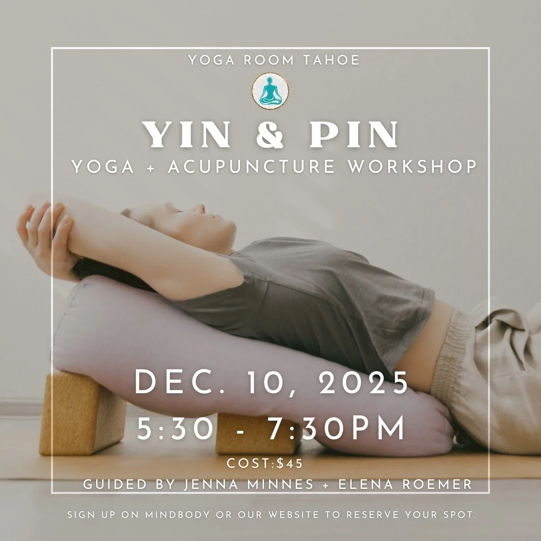 This Wednesday, slip into the realm of pure tranquility with the support of yin yoga and acupuncture.

Jenna will guide you into supported poses that are held for 4-6 minutes while allowing each student to experience Elena's application of an acupunc