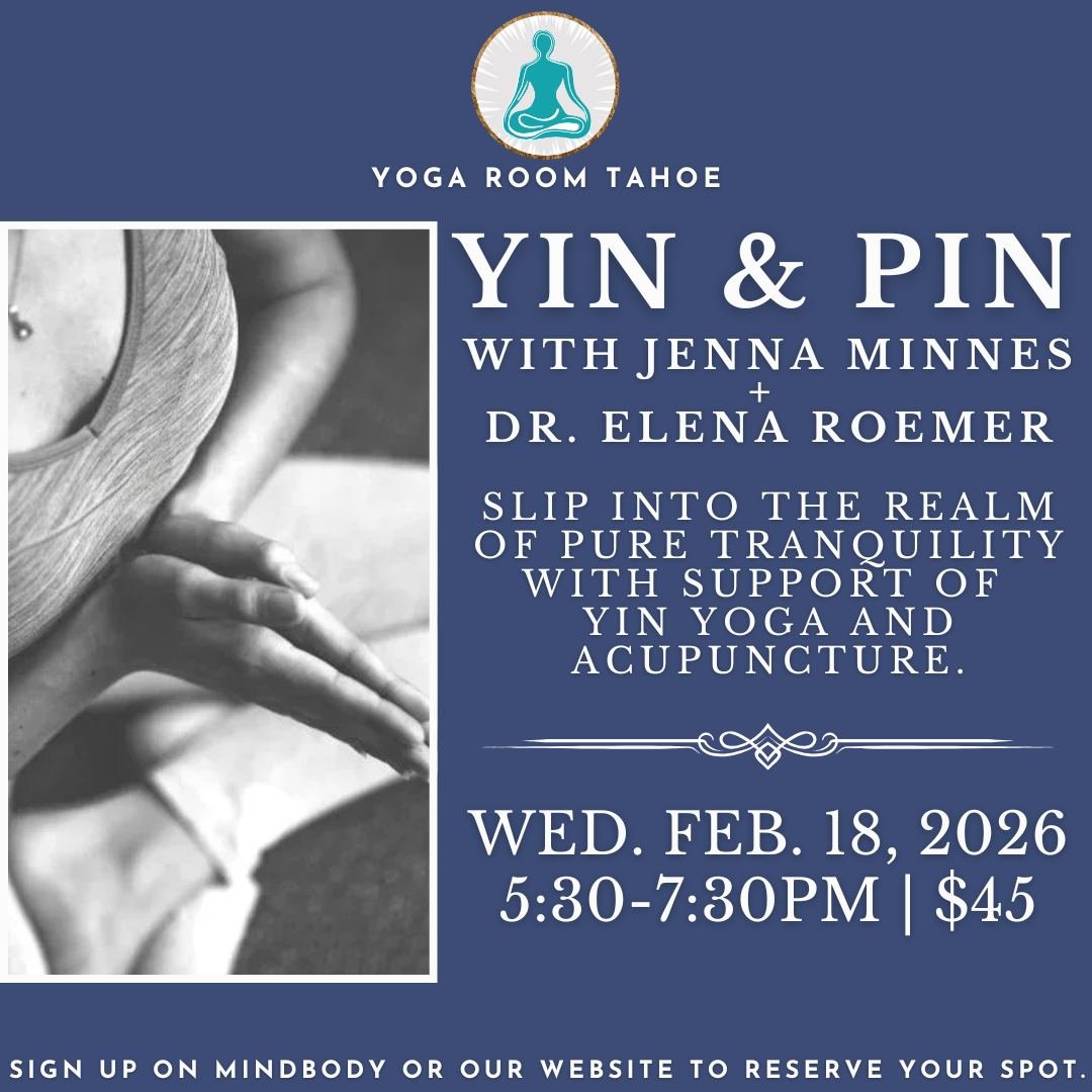 On Wednesday Feb. 18, experience deep relaxation with yin yoga and acupuncture. 🧘&zwj;

Jenna will guide you into supported poses that are held for 4-6 minutes while allowing each student to experience Elena's application of an acupuncture point, in