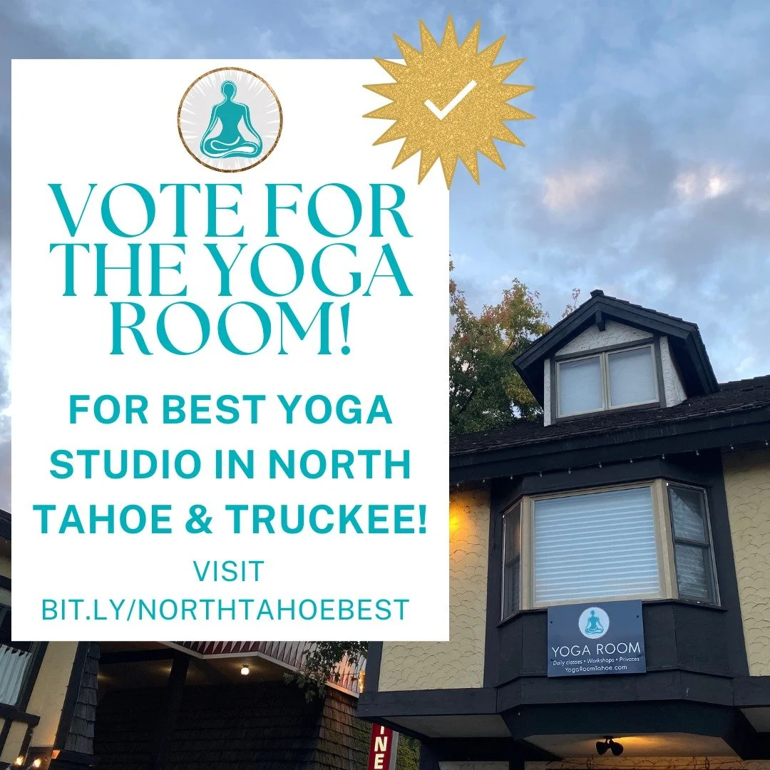 It's that time! Only a few days left to cast your vote for The Yoga Room as your favorite yoga studio in North Tahoe/Truckee! 🗳

And while you're there, check out all the other categories and support our local shops, restaurants, bars, and more by c