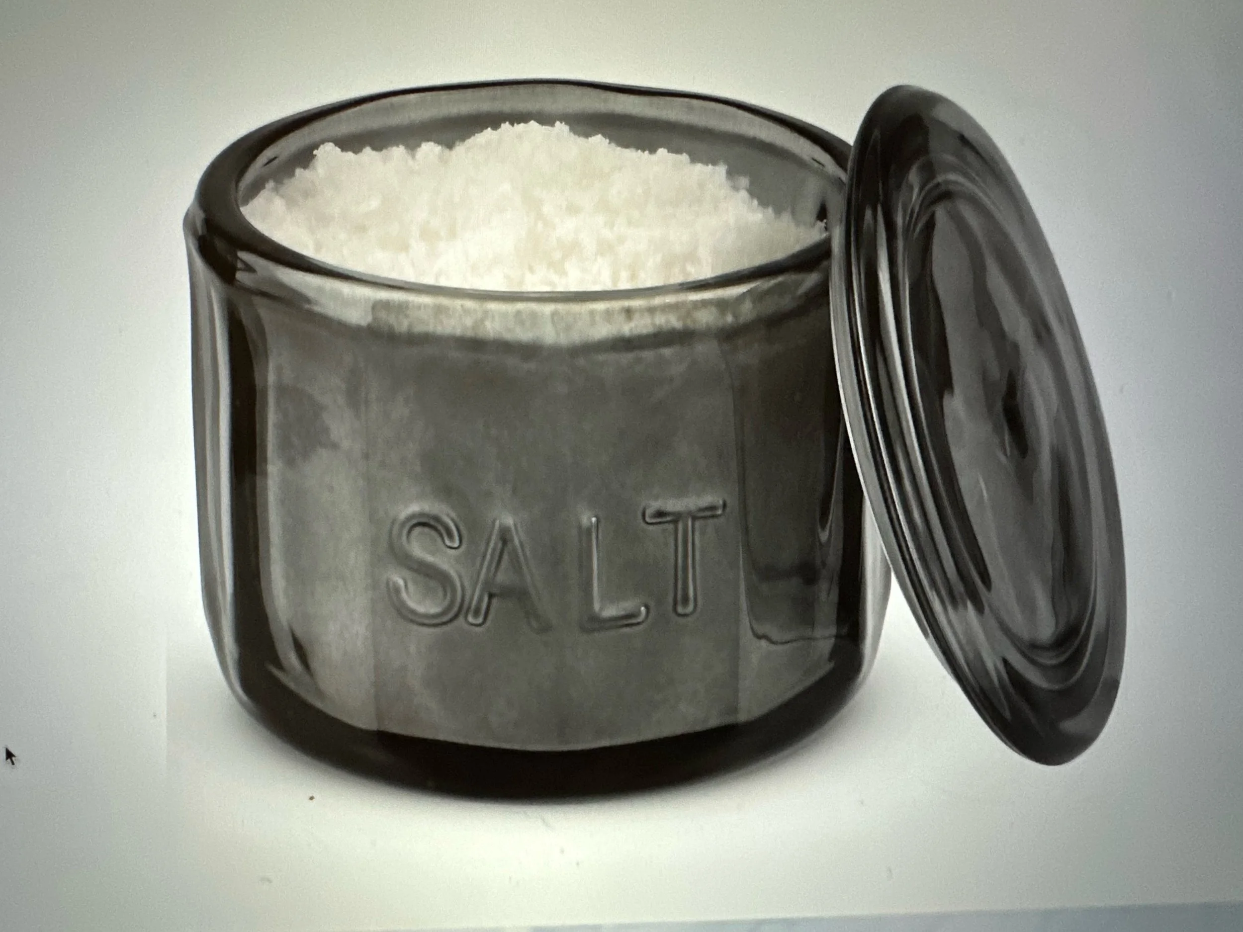 Glass Salt Cellar (Grey)