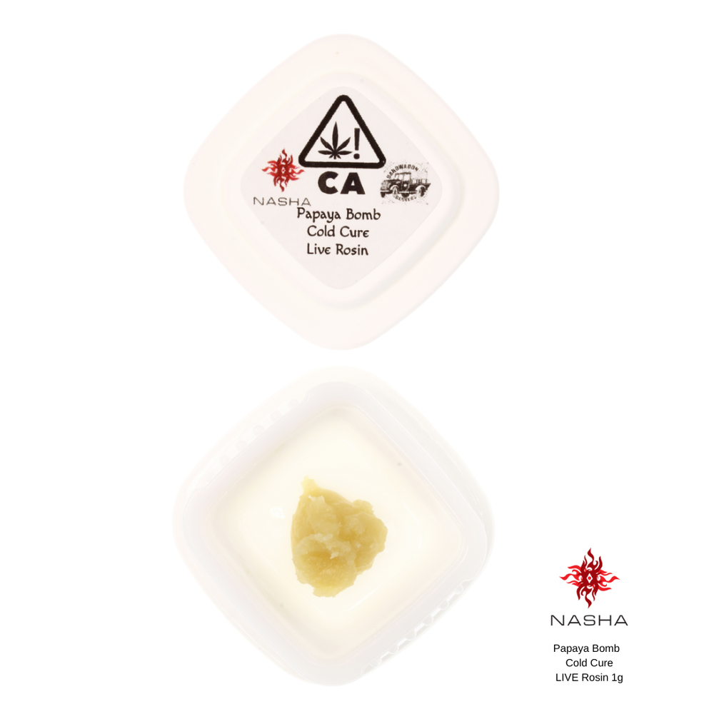 Papaya Bomb Live Rosin Cold Cure 1g — Nasha Hash