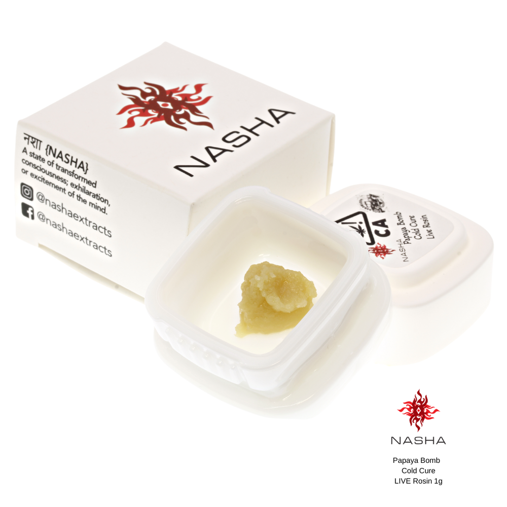 Papaya Bomb Live Rosin Cold Cure 1g — Nasha Hash