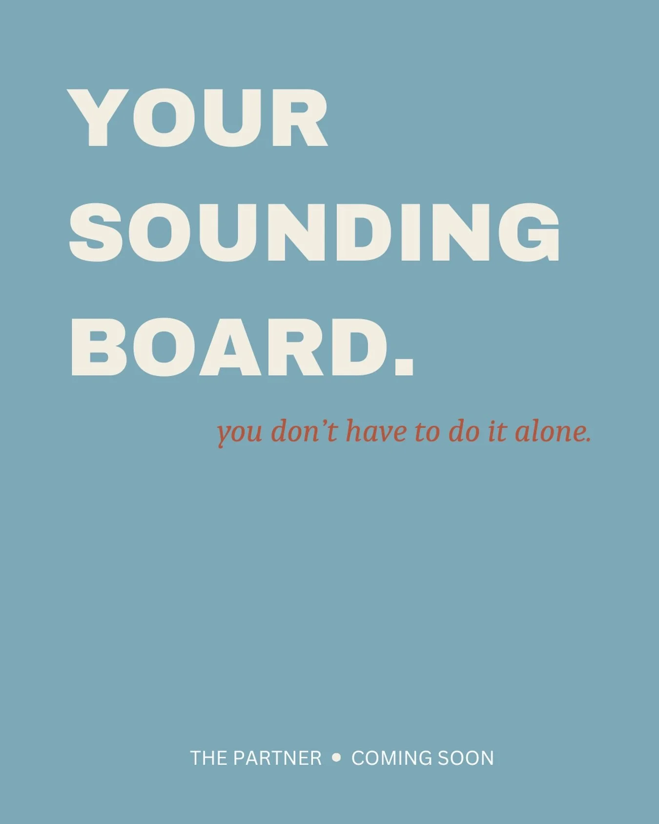 The Partner (aka your sounding board). Those that are the &lsquo;real deal&rsquo; will admit they didn&rsquo;t make it to where they are today alone. And you don&rsquo;t have to either. 
__

#meantwork #partner #entrepreneur