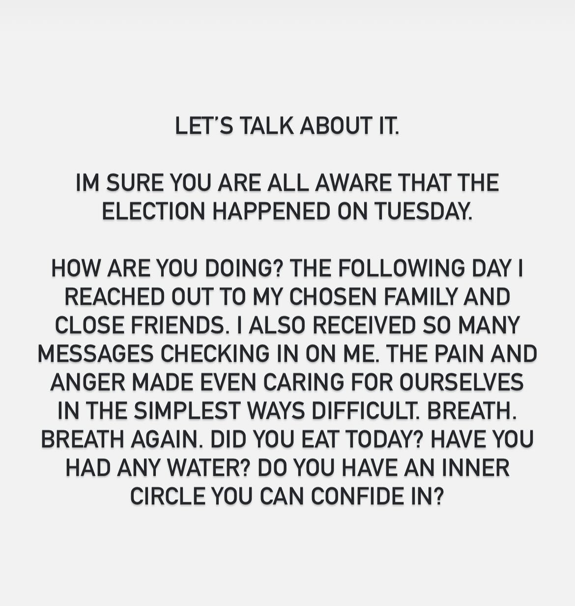 Take care of yourselves. Take care of each other. I&rsquo;m thankful and honored to be a part of your care team.

.
.
.
.
.
.
.
.
.
.
.
.
.
.
.
.
.
.
#portland #portlandoregon #oregon #pdx #pdxoregon #fightforyourrights #election #portlandmassagether