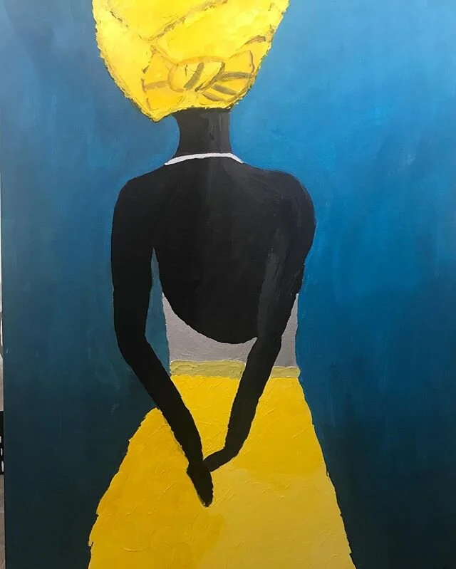 Title: Omoge. Size: 36x48. Acrylic on canvas. #art_by_anuolu