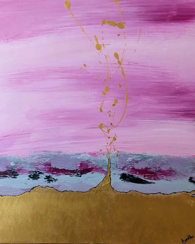 SOLD. Acrylic on wood. 11X14. &ldquo;Relax and release&rdquo;.