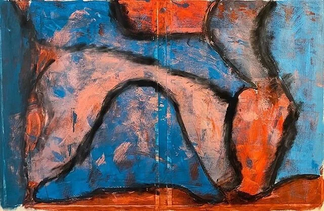 Title: Here &amp; Now 
Size: 9 X 12 
Wouldn&rsquo;t you love a beautiful abstract piece or 10 for your home office?!? #acrylicpainting #art_by_anuolu
